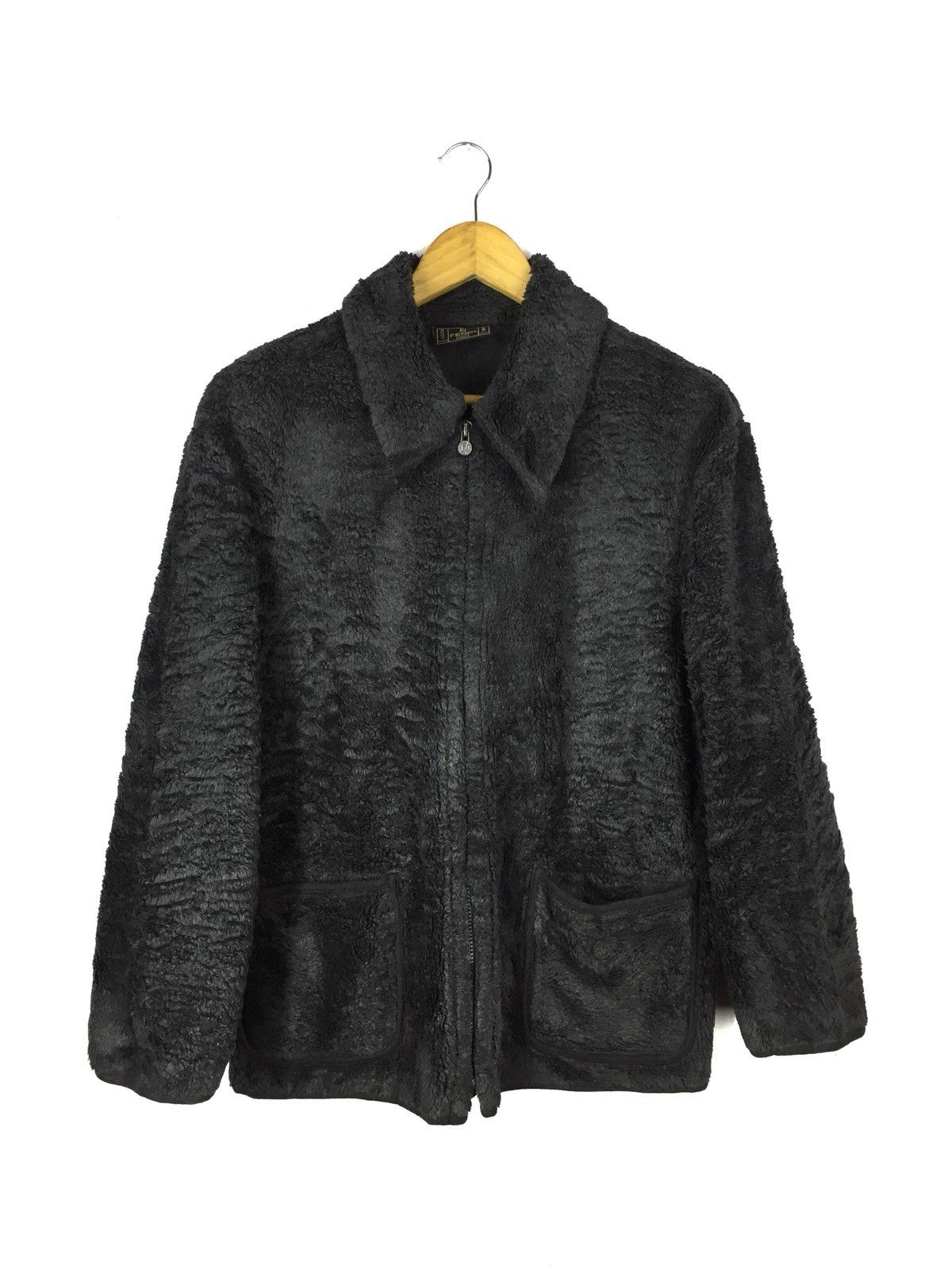 image of Fendi Jeans Fleece Zipper Jacket, Men's (Size Medium)