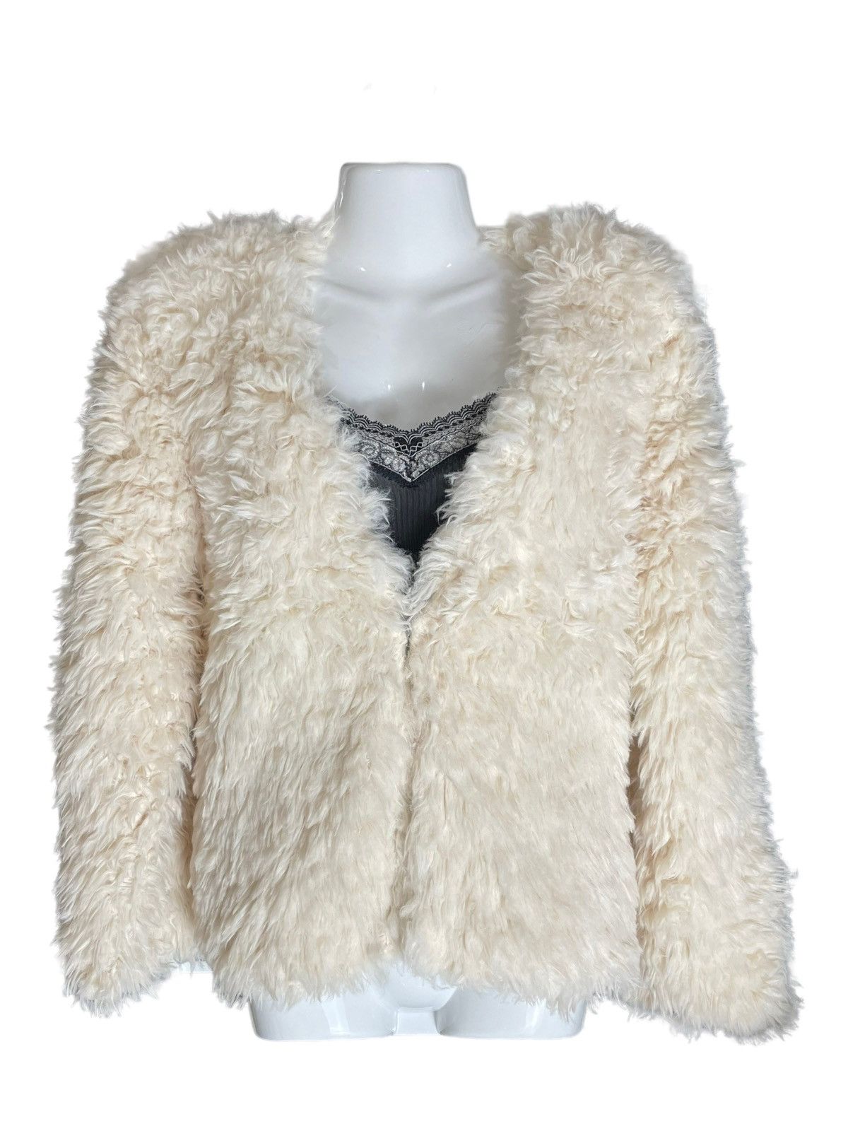 Beauty Beast × Japanese Brand Vintage Japanese Designer COLZA Fleece Fur Cardigan Jacket Size M / US 6-8 / IT 42-44 - 1 Thumbnail
