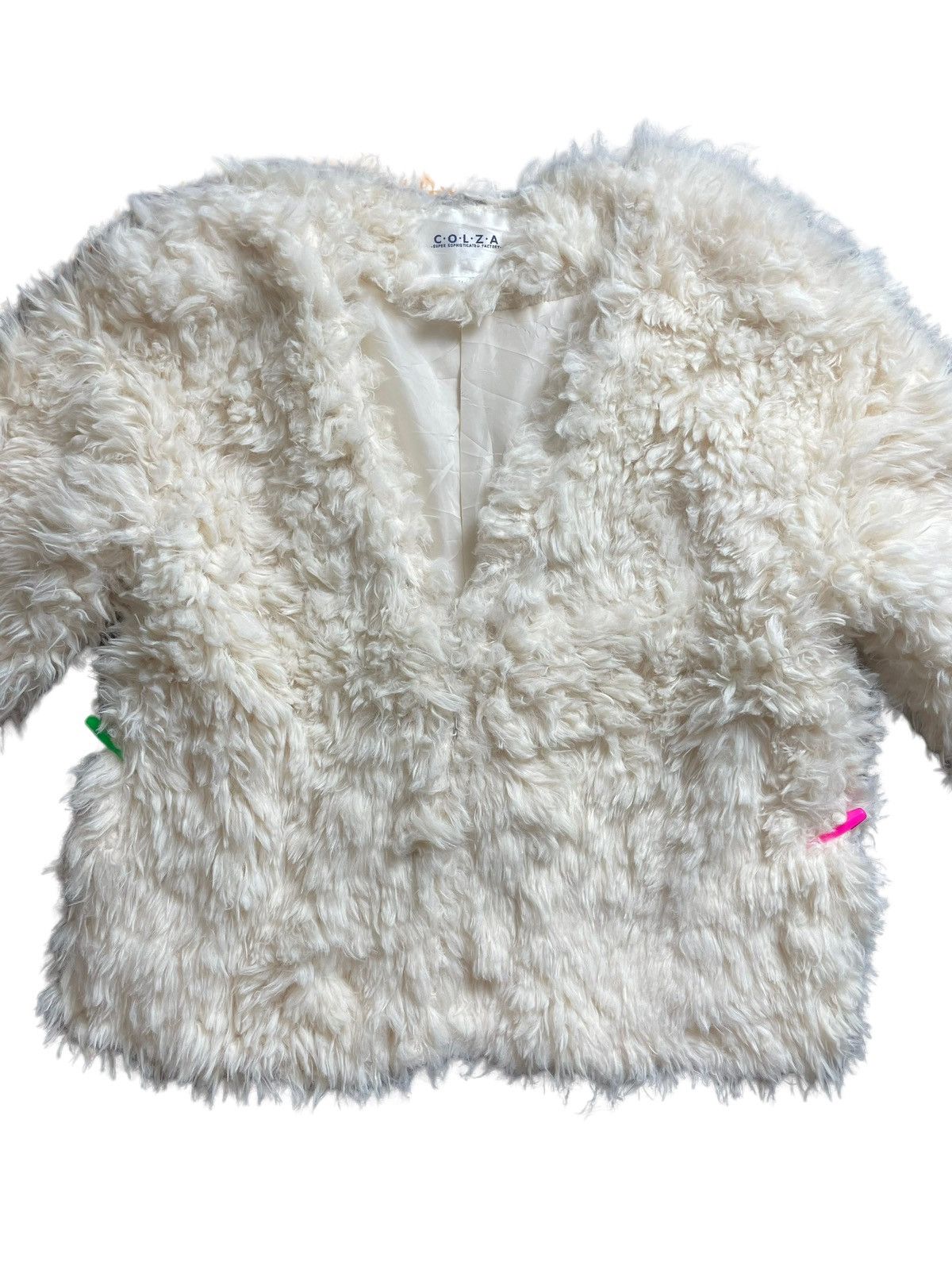 Beauty Beast × Japanese Brand Vintage Japanese Designer COLZA Fleece Fur Cardigan Jacket Size M / US 6-8 / IT 42-44 - 7 Thumbnail