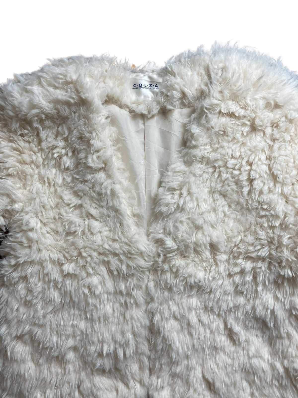 Beauty Beast × Japanese Brand Vintage Japanese Designer COLZA Fleece Fur Cardigan Jacket Size M / US 6-8 / IT 42-44 - 6 Thumbnail