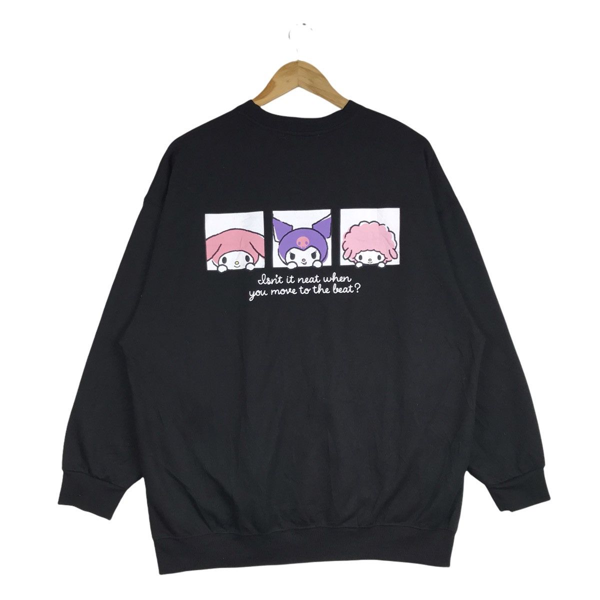 Anime × Cartoon Network × Japanese Brand Vintage Sanrio Kuromi Crewneck Sweatshirt Size US XXL / EU 58 / 5 - 1 Thumbnail