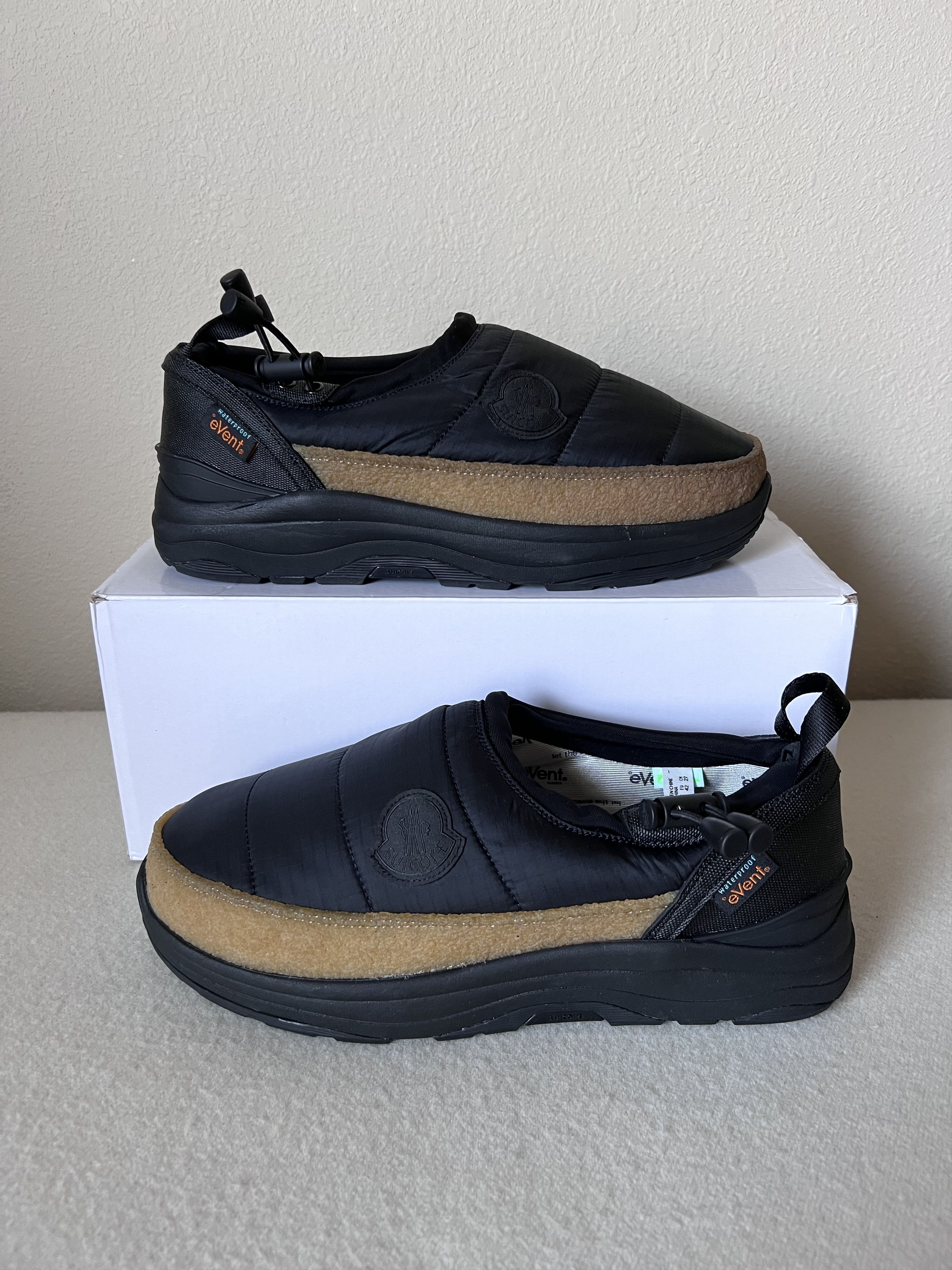 Moncler × Suicoke Suicoke 2 Moncler 1952 Pepper Slip On Sneakers Black Size US 9 / EU 42 - 2 Thumbnail