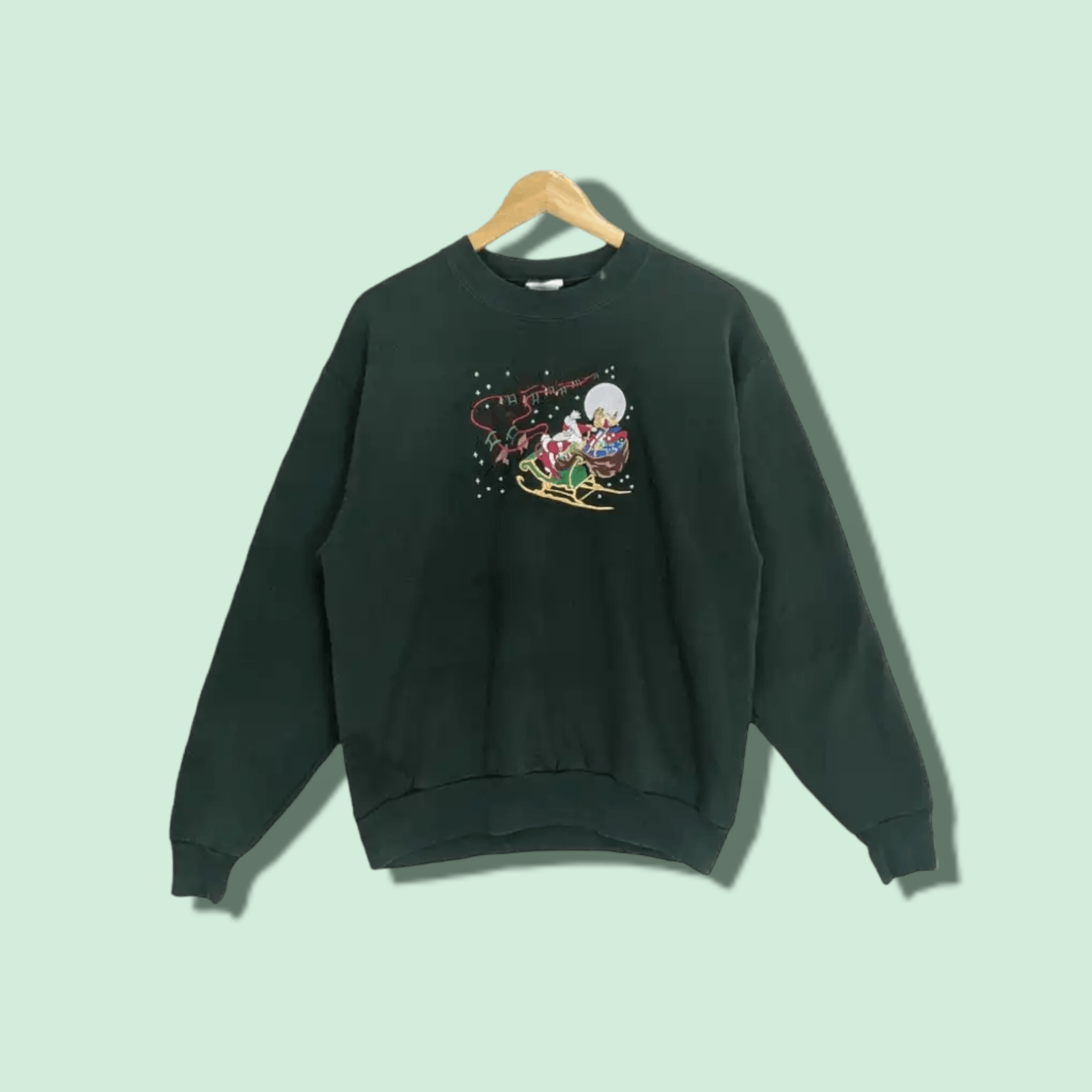 Jerzees 2000's JERZEES Santa Claus Christmas New Year Sweatshirt Size US M / EU 48-50 / 2 - 1 Thumbnail
