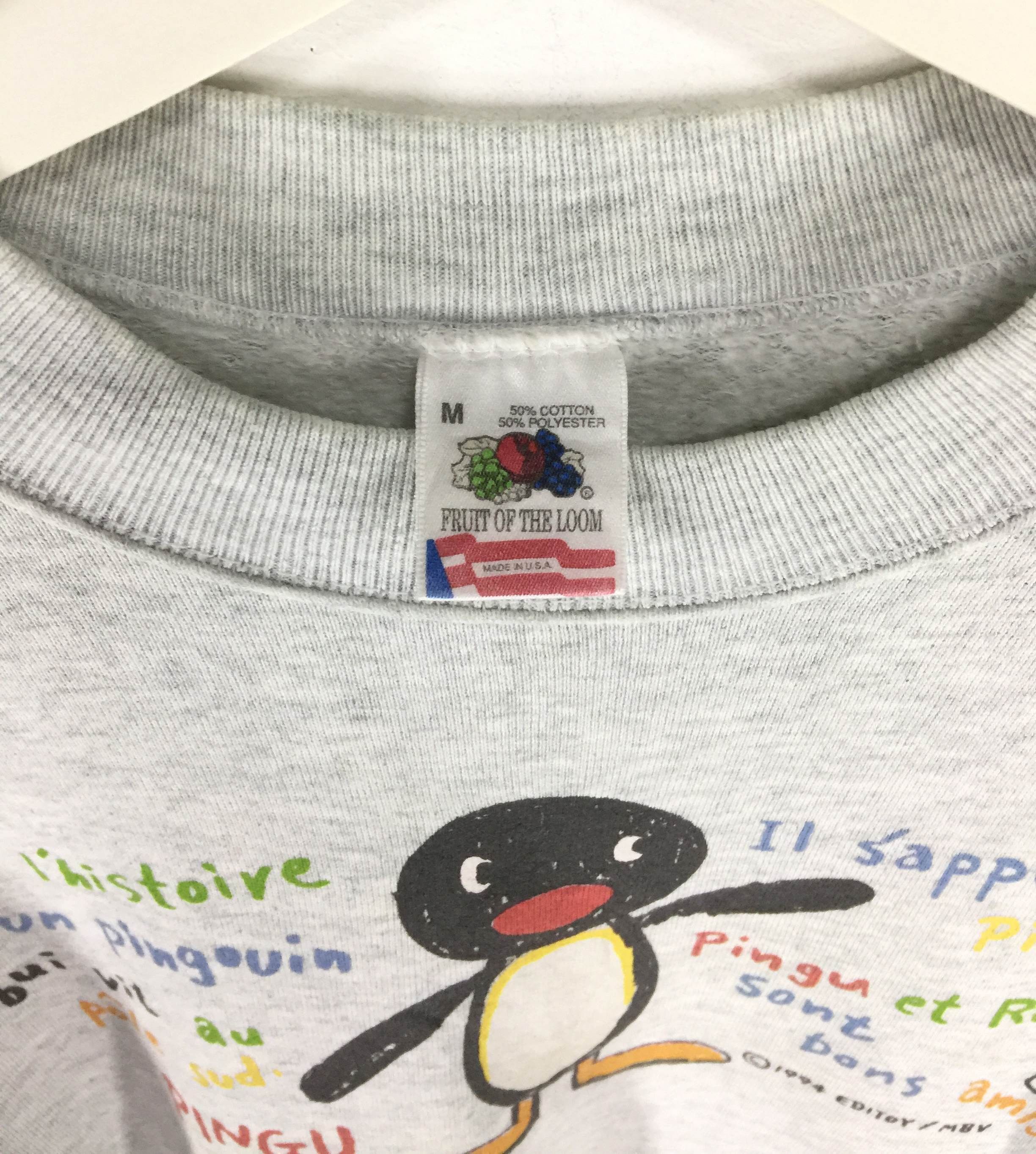 Cartoon Network × Vintage Pingu clay motion tv series vtg 90s sweatshirt Size US M / EU 48-50 / 2 - 4 Thumbnail