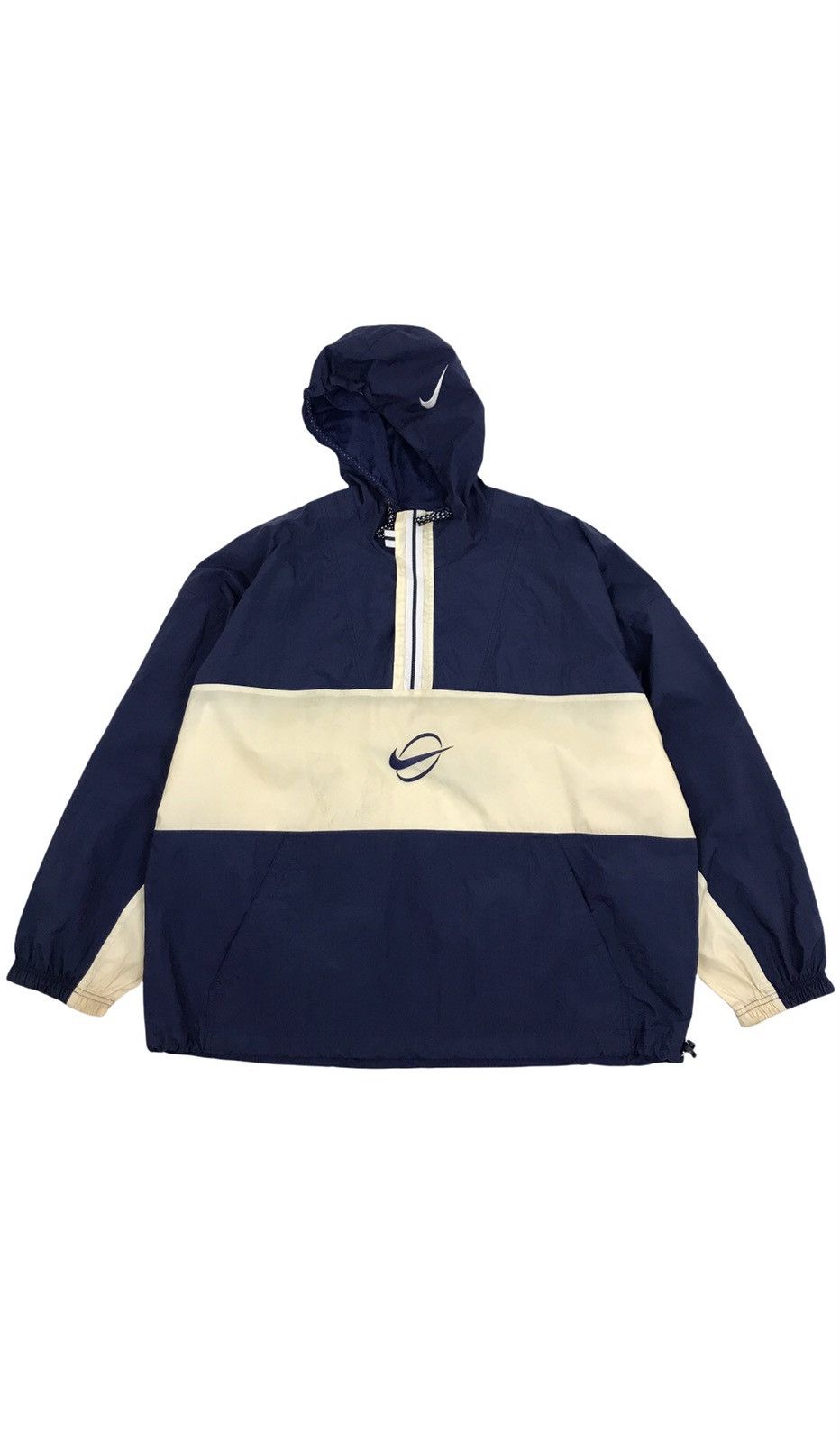 Nike × Vintage Vintage NIKE center Swoosh anorak windbreaker jacket Size US XL / EU 56 / 4 - 1 Thumbnail