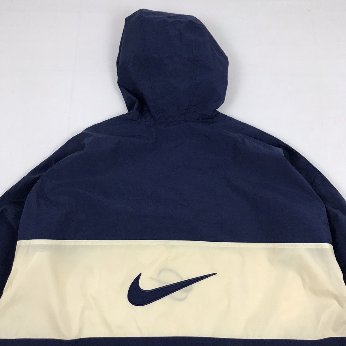 Nike × Vintage Vintage NIKE center Swoosh anorak windbreaker jacket Size US XL / EU 56 / 4 - 4 Thumbnail