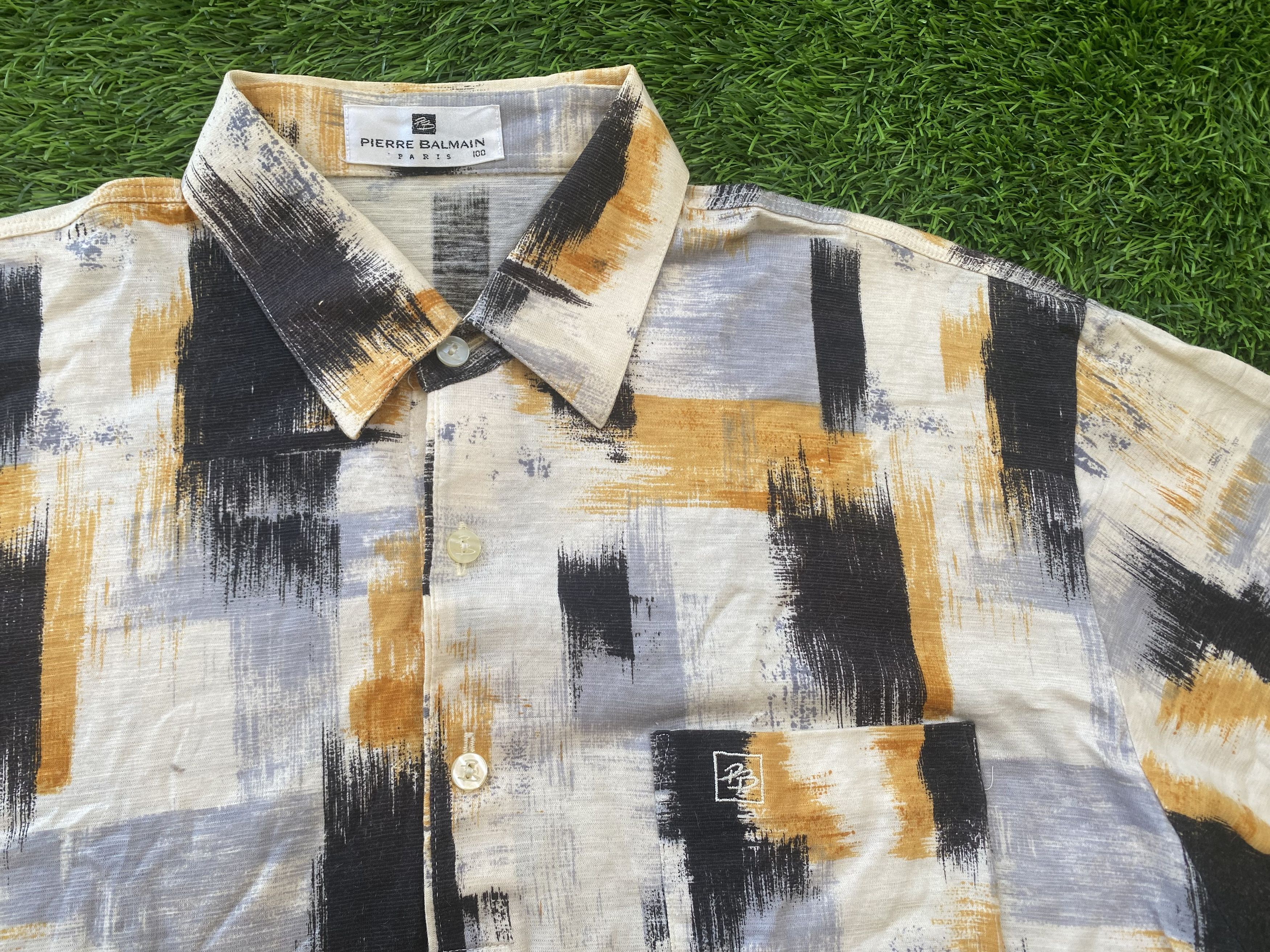 Pierre Balmain Vintage Pierre Balmain Full Print Polo Shirt Size US M / EU 48-50 / 2 - 2 Thumbnail