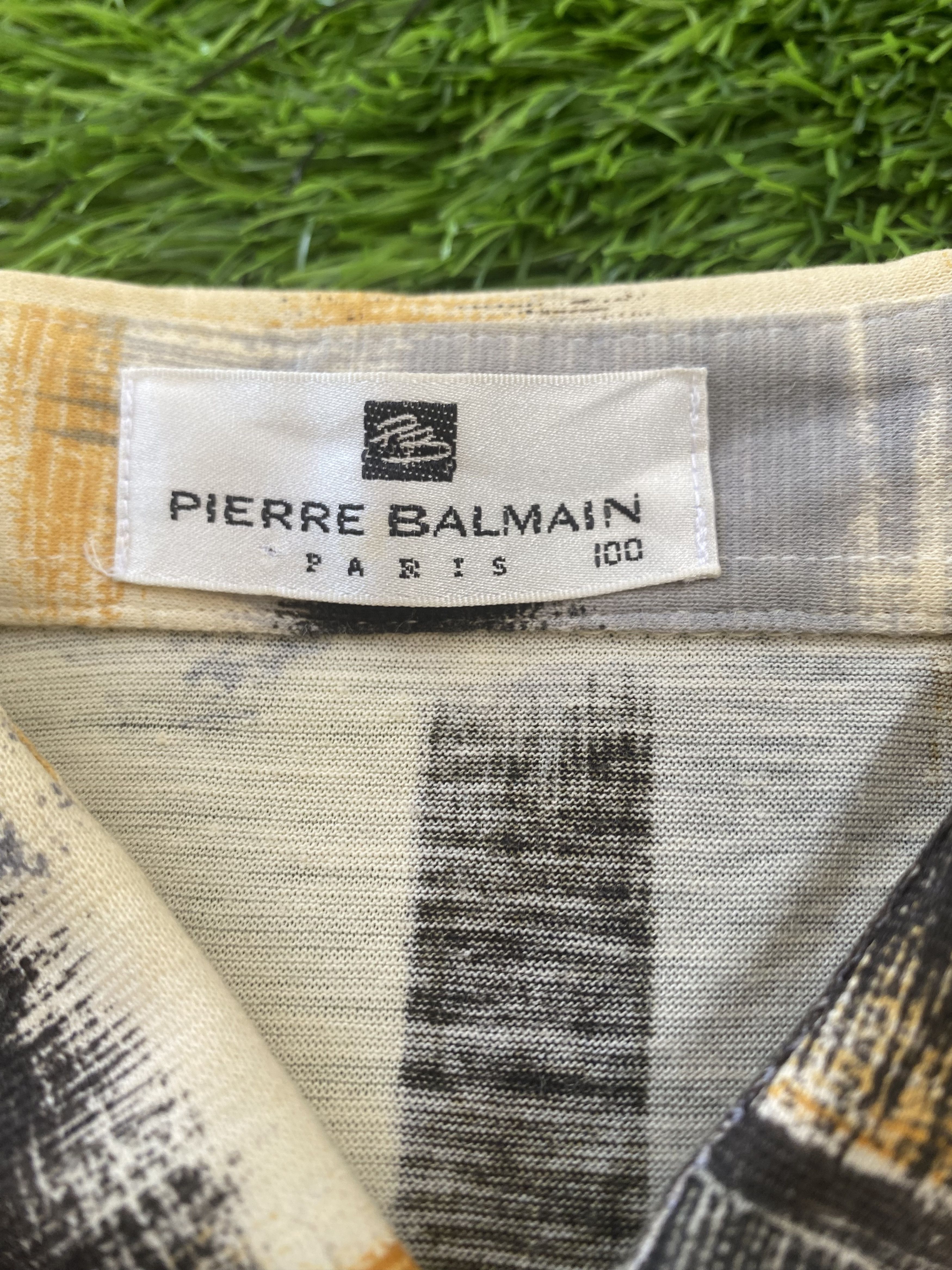 Pierre Balmain Vintage Pierre Balmain Full Print Polo Shirt Size US M / EU 48-50 / 2 - 5 Thumbnail