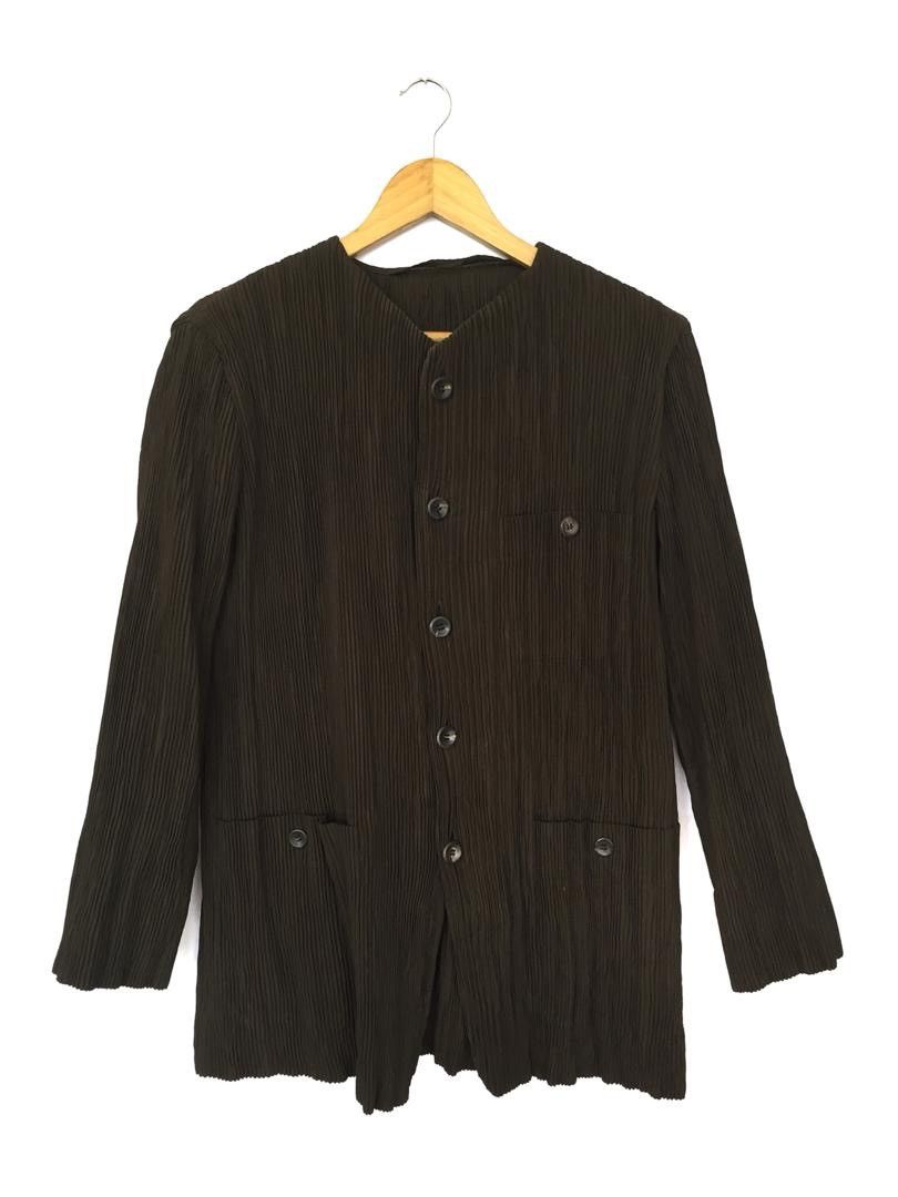 image of Issey Miyake Pleate Please Shirt in Brown, Men's (Size Medium)