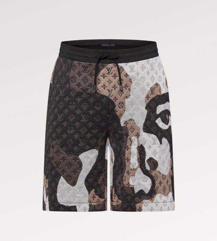 Monogram Jacquard Cotton Jersey Shorts - Men - Ready-to-Wear