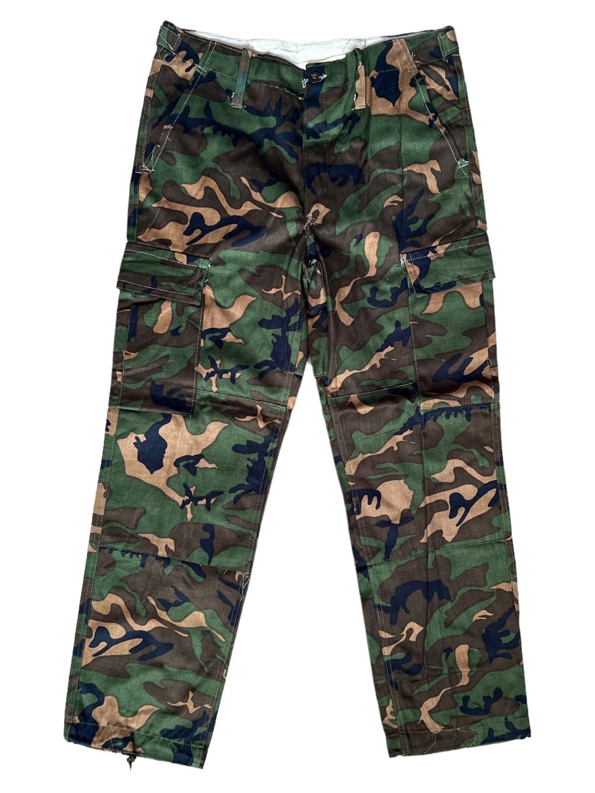 VERY RARE VINTAGE TROUSER PANTS EUROPE ARMY WOODLAND CAMO
