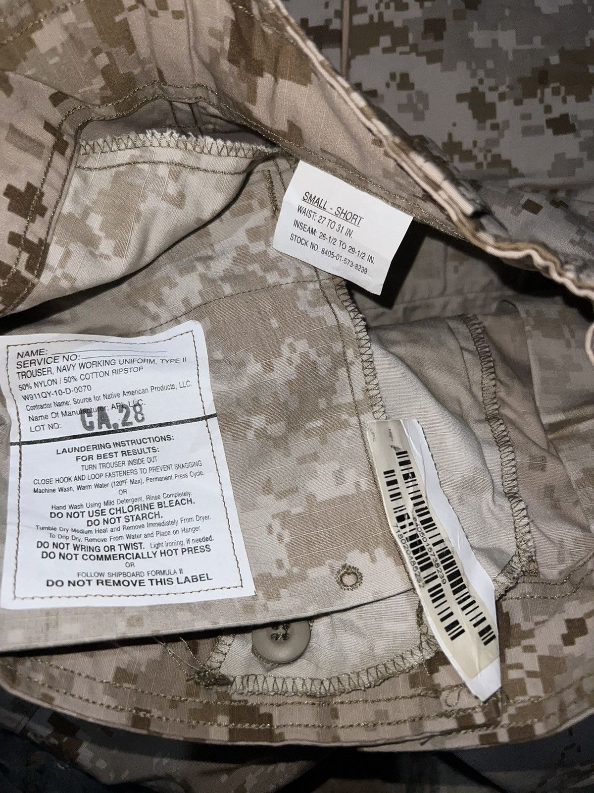 Other VERY RARE TROUSER PANTS USN US NAVY AOR 1 Size US 31 - 4 Thumbnail
