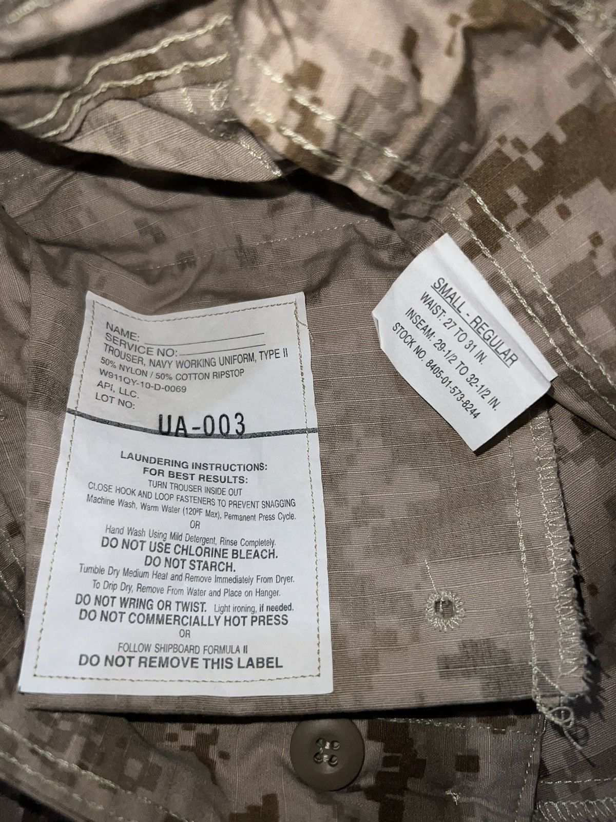 Other VERY RARE TROUSER PANTS USN US NAVY AOR 1 Size US 31 - 4 Thumbnail