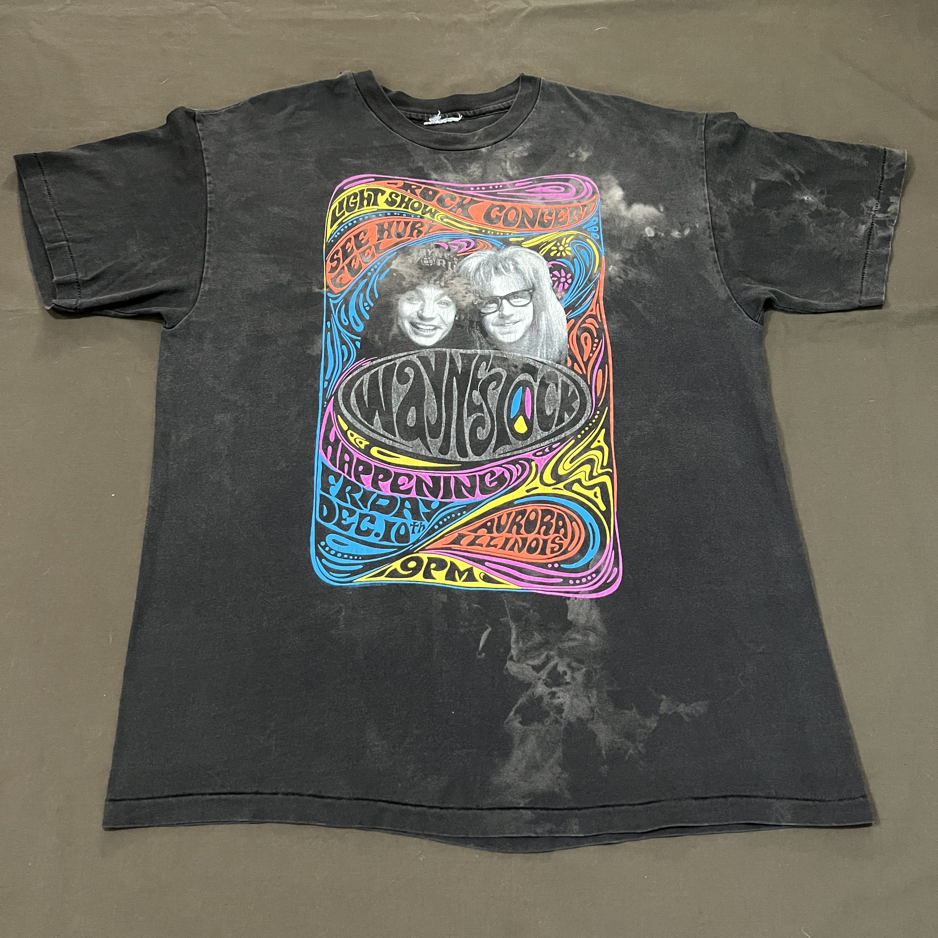 Band Tees × Vintage Vintage 90s WAYNES WORLD WayneStock Promo Tee Faded Size US L / EU 52-54 / 3 - 2 Thumbnail