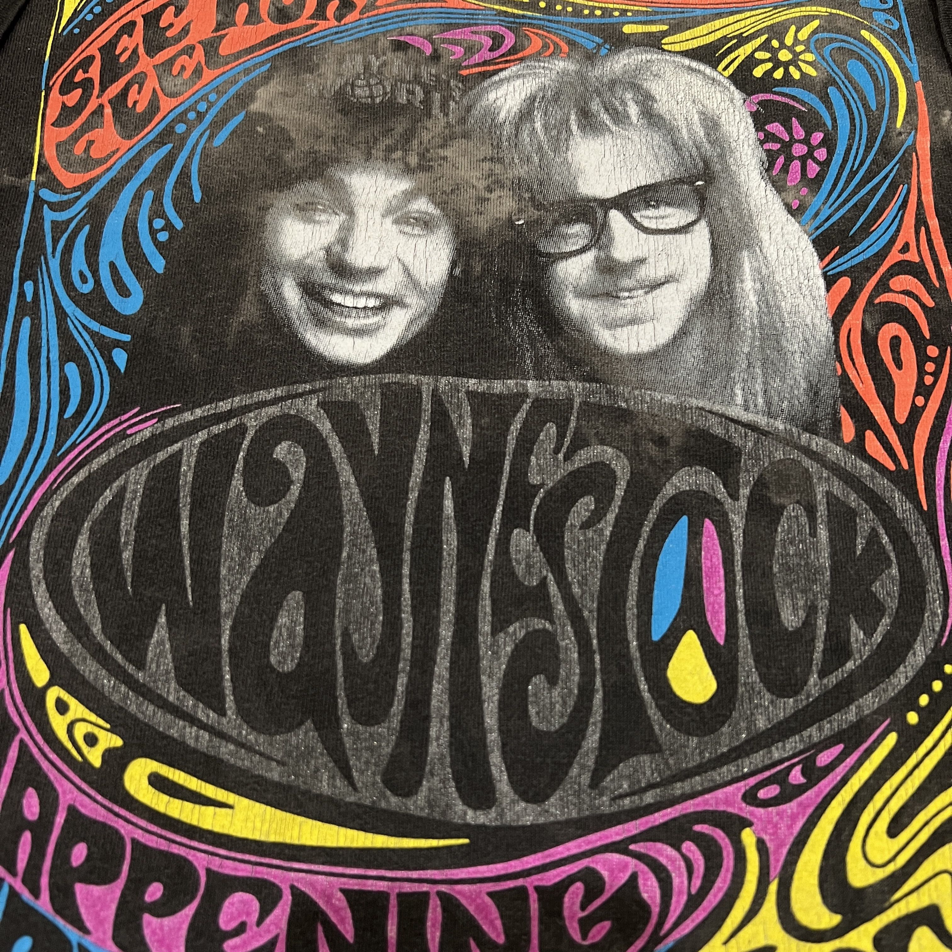 Band Tees × Vintage Vintage 90s WAYNES WORLD WayneStock Promo Tee Faded Size US L / EU 52-54 / 3 - 3 Thumbnail