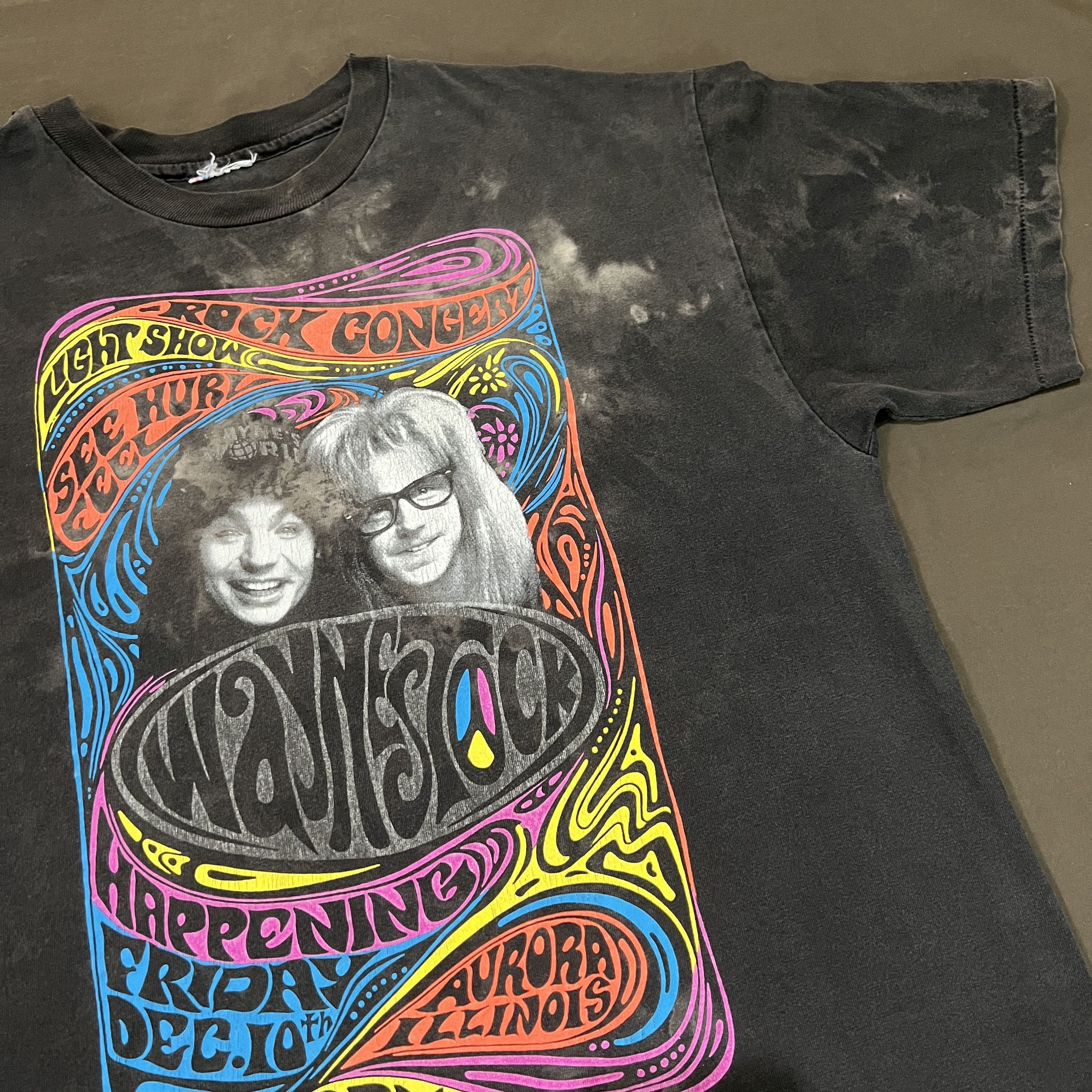 Band Tees × Vintage Vintage 90s WAYNES WORLD WayneStock Promo Tee Faded Size US L / EU 52-54 / 3 - 8 Thumbnail