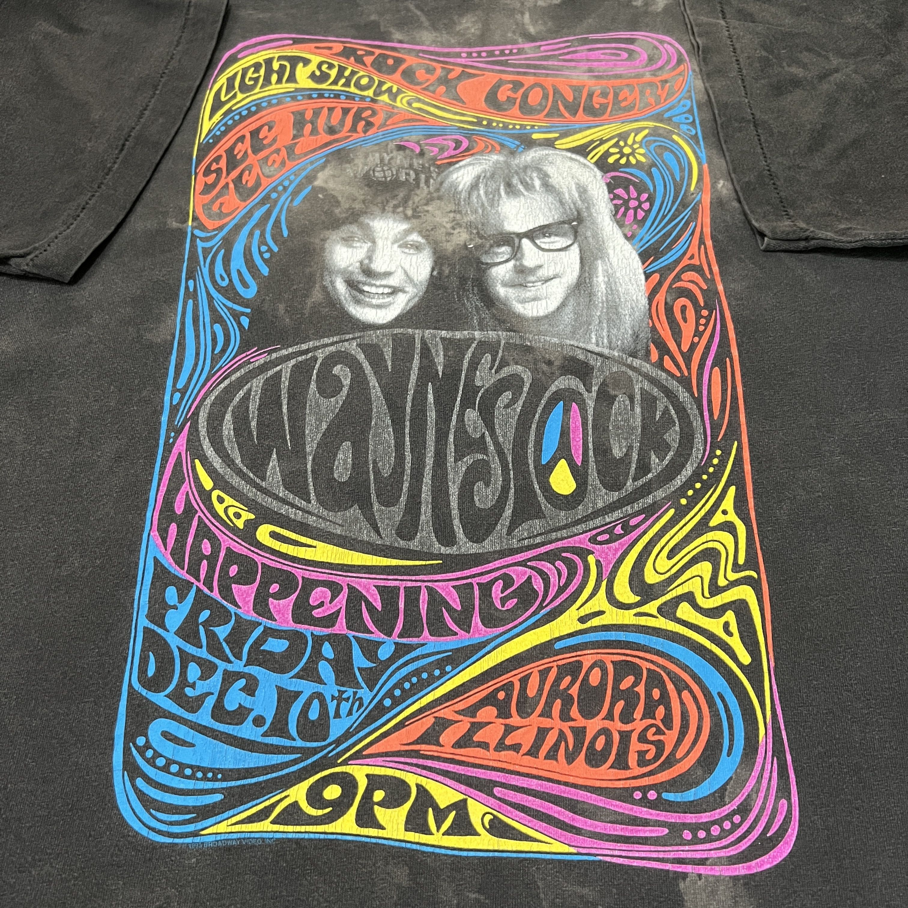 Band Tees × Vintage Vintage 90s WAYNES WORLD WayneStock Promo Tee Faded Size US L / EU 52-54 / 3 - 1 Thumbnail