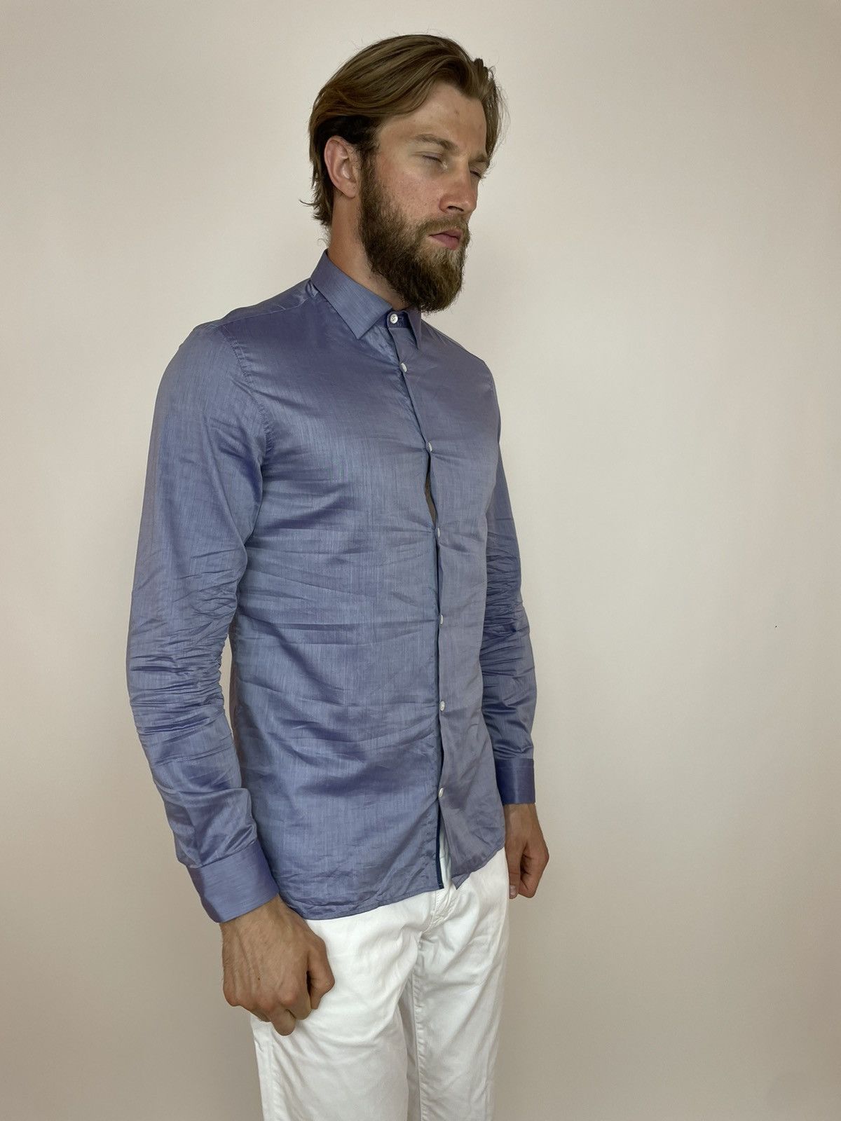 Allsaints Allsaints Spitalfields Shirts VARESA Long Sleeve Mens size M Size US M / EU 48-50 / 2 - 9 Thumbnail