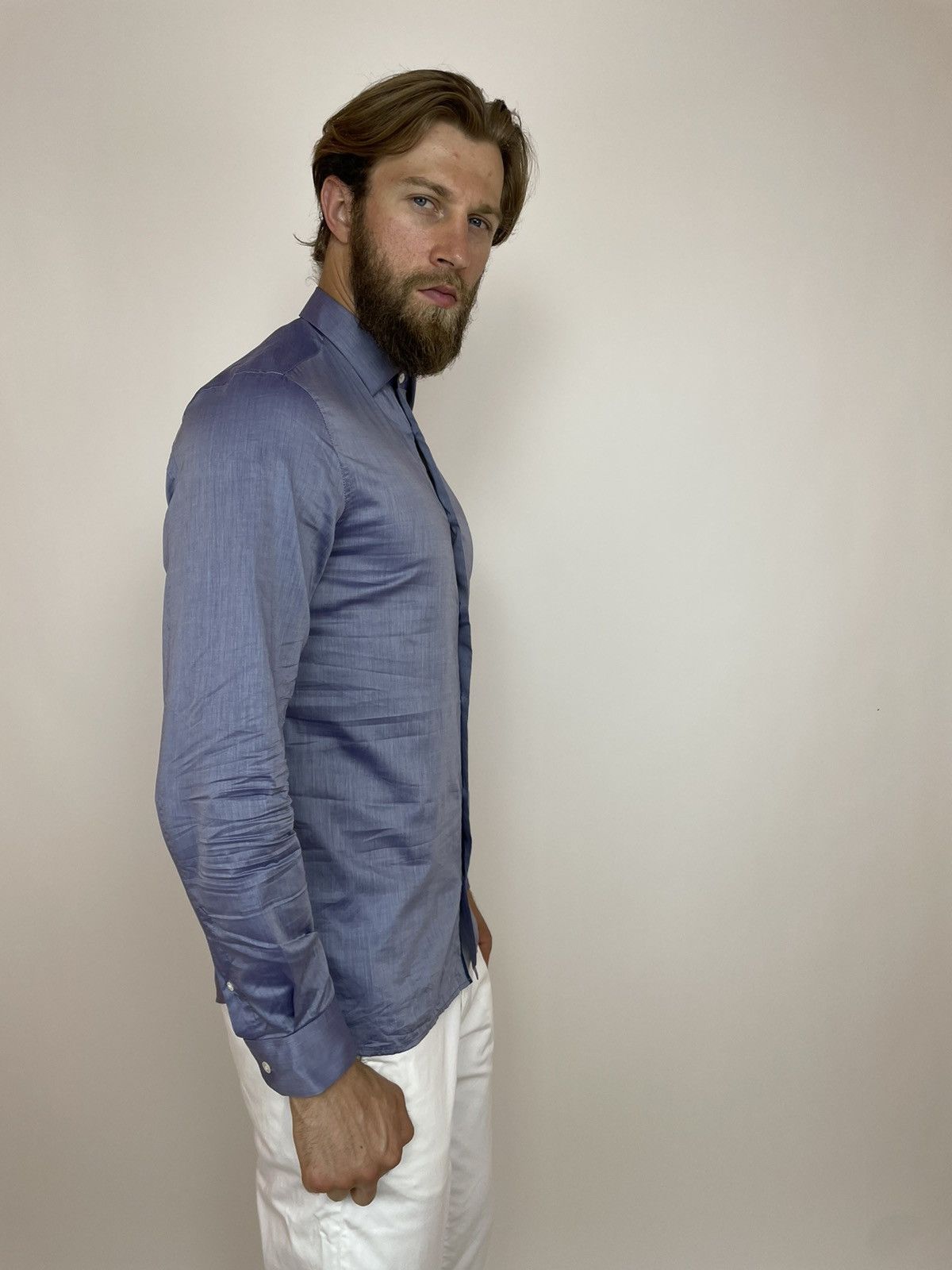 Allsaints Allsaints Spitalfields Shirts VARESA Long Sleeve Mens size M Size US M / EU 48-50 / 2 - 4 Thumbnail