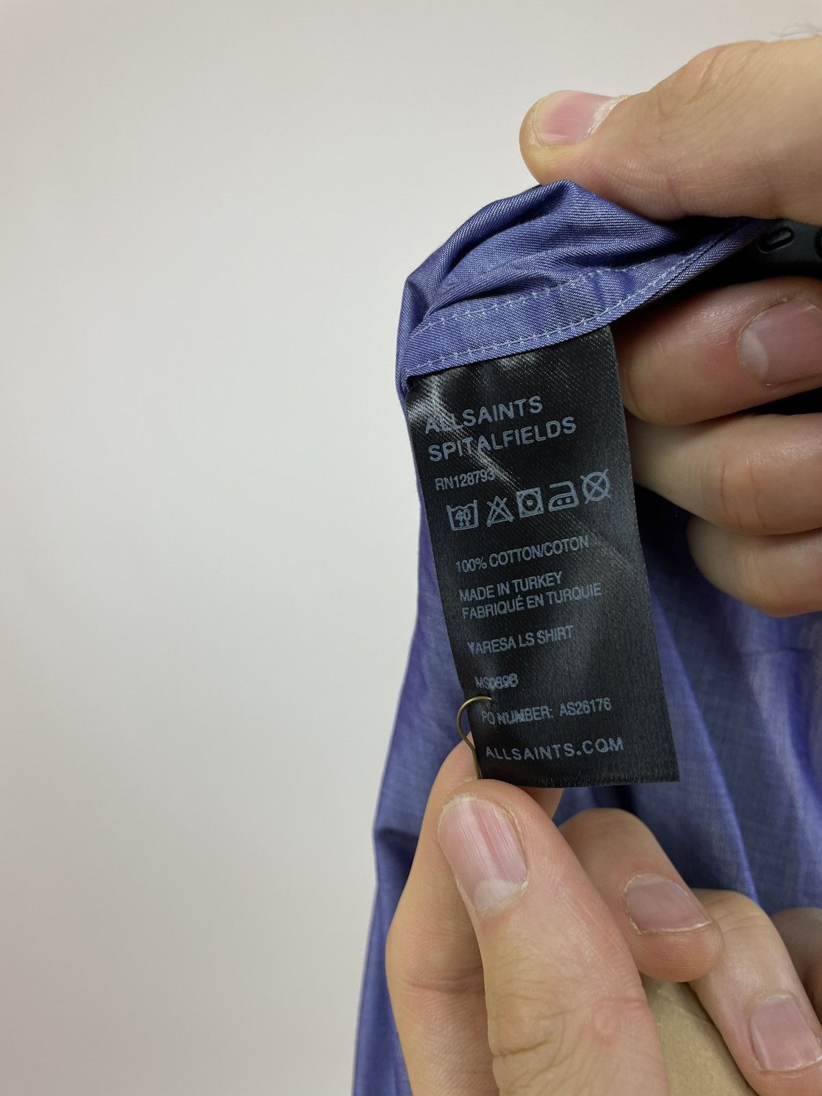 Allsaints Allsaints Spitalfields Shirts VARESA Long Sleeve Mens size M Size US M / EU 48-50 / 2 - 16 Thumbnail
