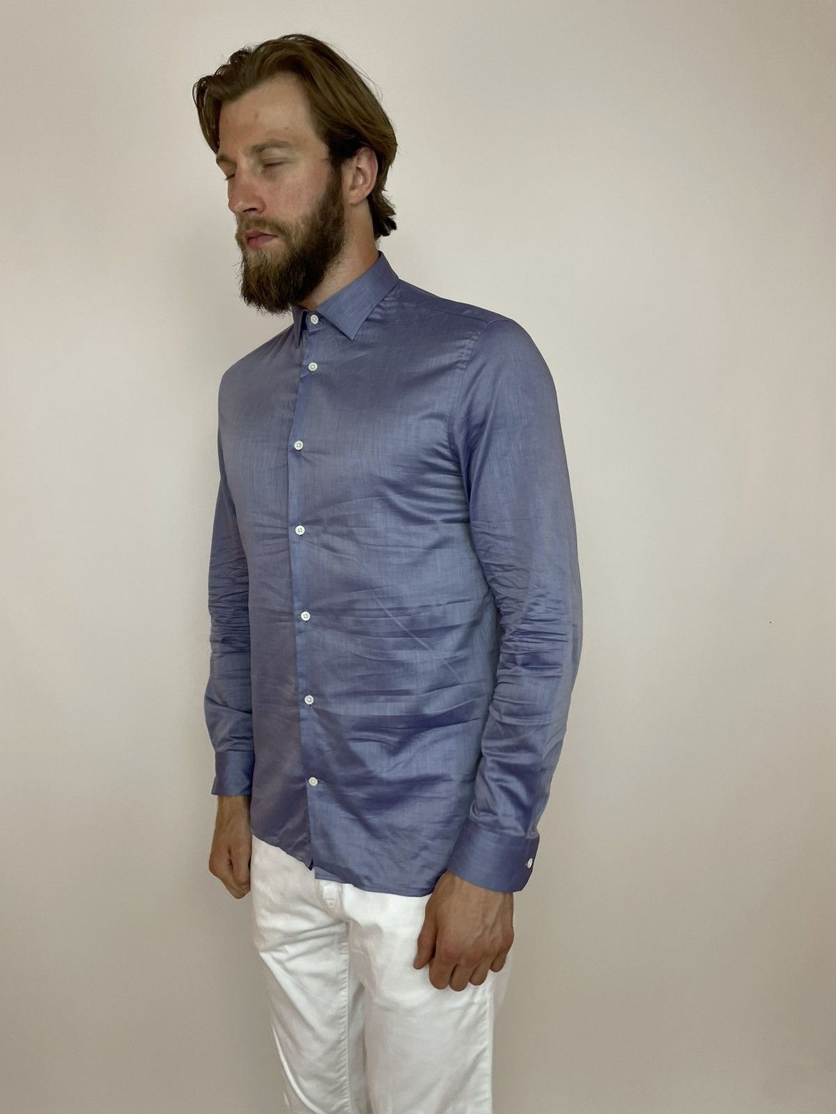 Allsaints Allsaints Spitalfields Shirts VARESA Long Sleeve Mens size M Size US M / EU 48-50 / 2 - 8 Thumbnail