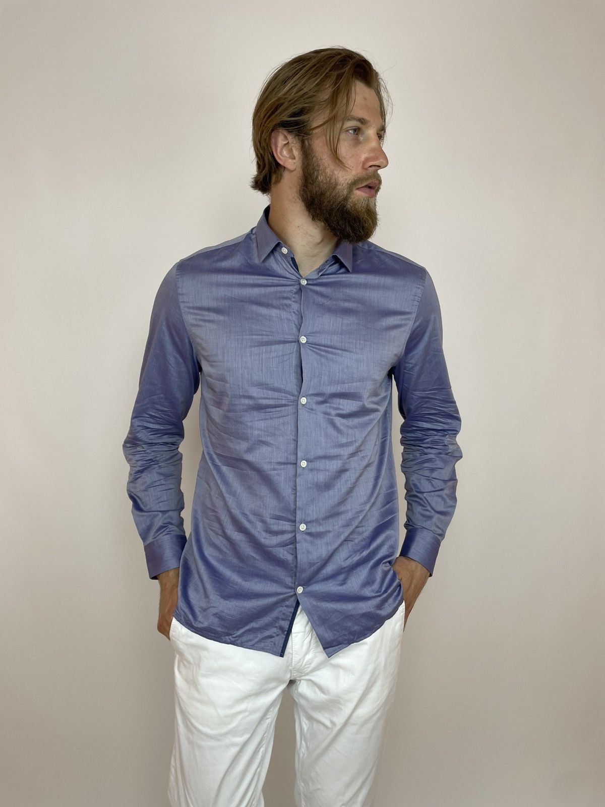 Allsaints Allsaints Spitalfields Shirts VARESA Long Sleeve Mens size M Size US M / EU 48-50 / 2 - 6 Thumbnail