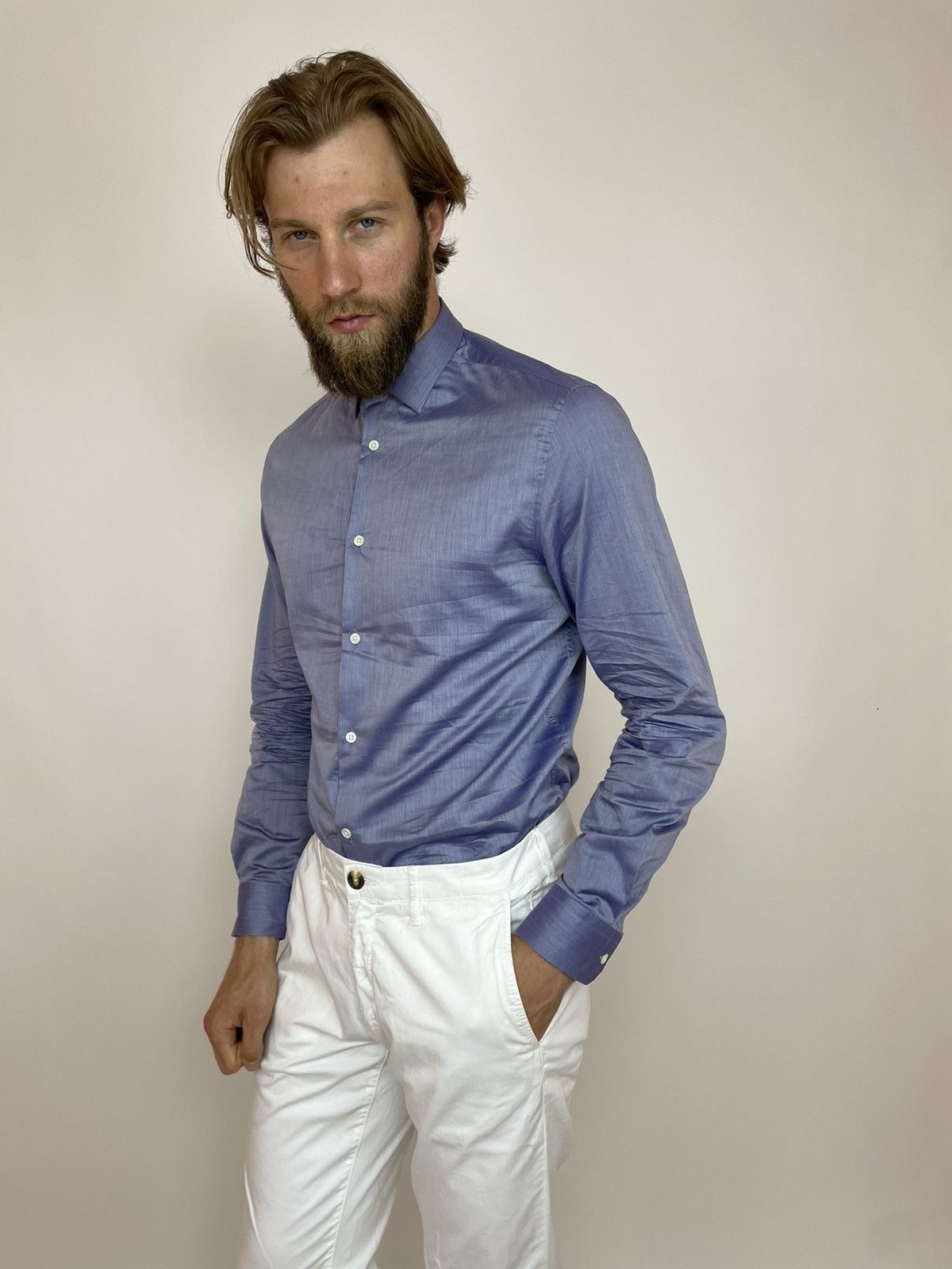 Allsaints Allsaints Spitalfields Shirts VARESA Long Sleeve Mens size M Size US M / EU 48-50 / 2 - 10 Thumbnail