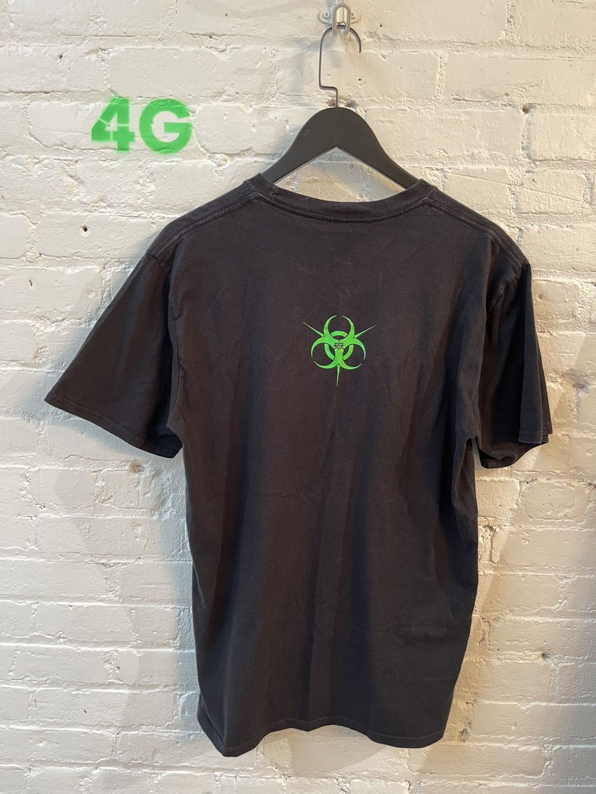 Vintage Vintage BIOHAZARD DANGER POISON Black Lime Neon Green Shirt Size US L / EU 52-54 / 3 - 2 Thumbnail