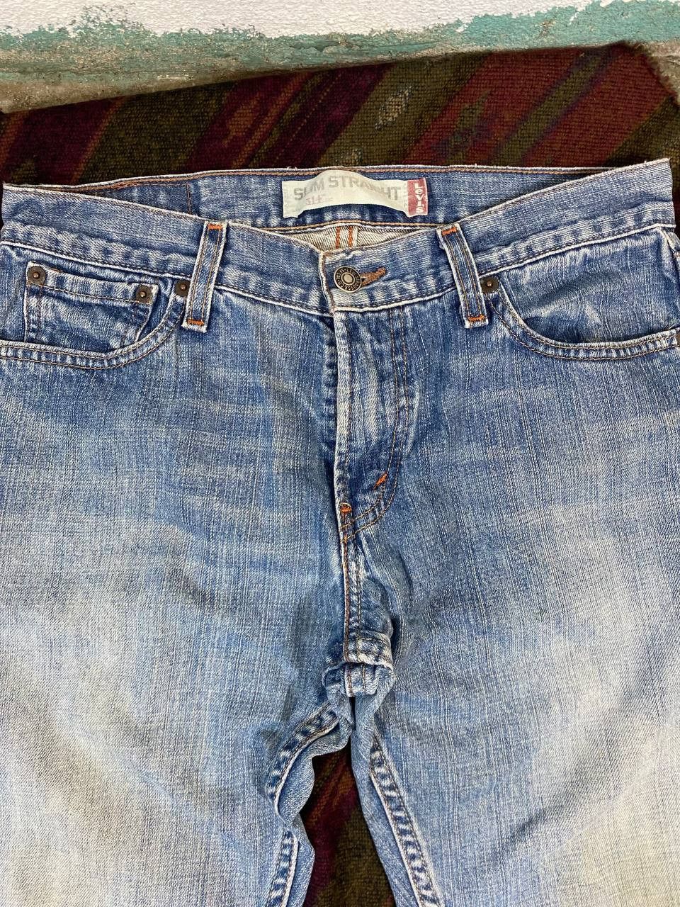 Levi's levis 514 slim straight denim nice design Size US 31 - 8 Thumbnail