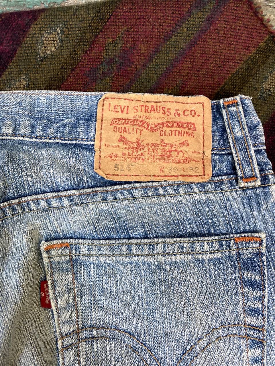 Levi's levis 514 slim straight denim nice design Size US 31 - 6 Thumbnail