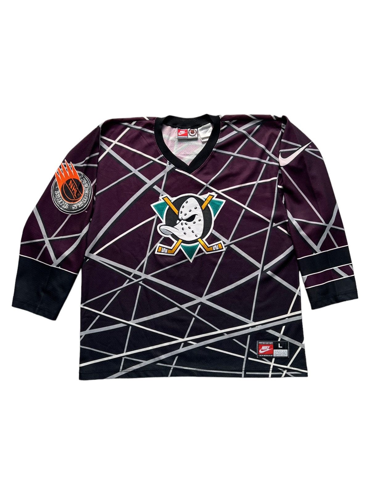 Nike VERY RARE VINTAGE JERSEY HOCKEY NIKE THE MIGHTY DUCKS NHL Size US L / EU 52-54 / 3 - 1 Thumbnail