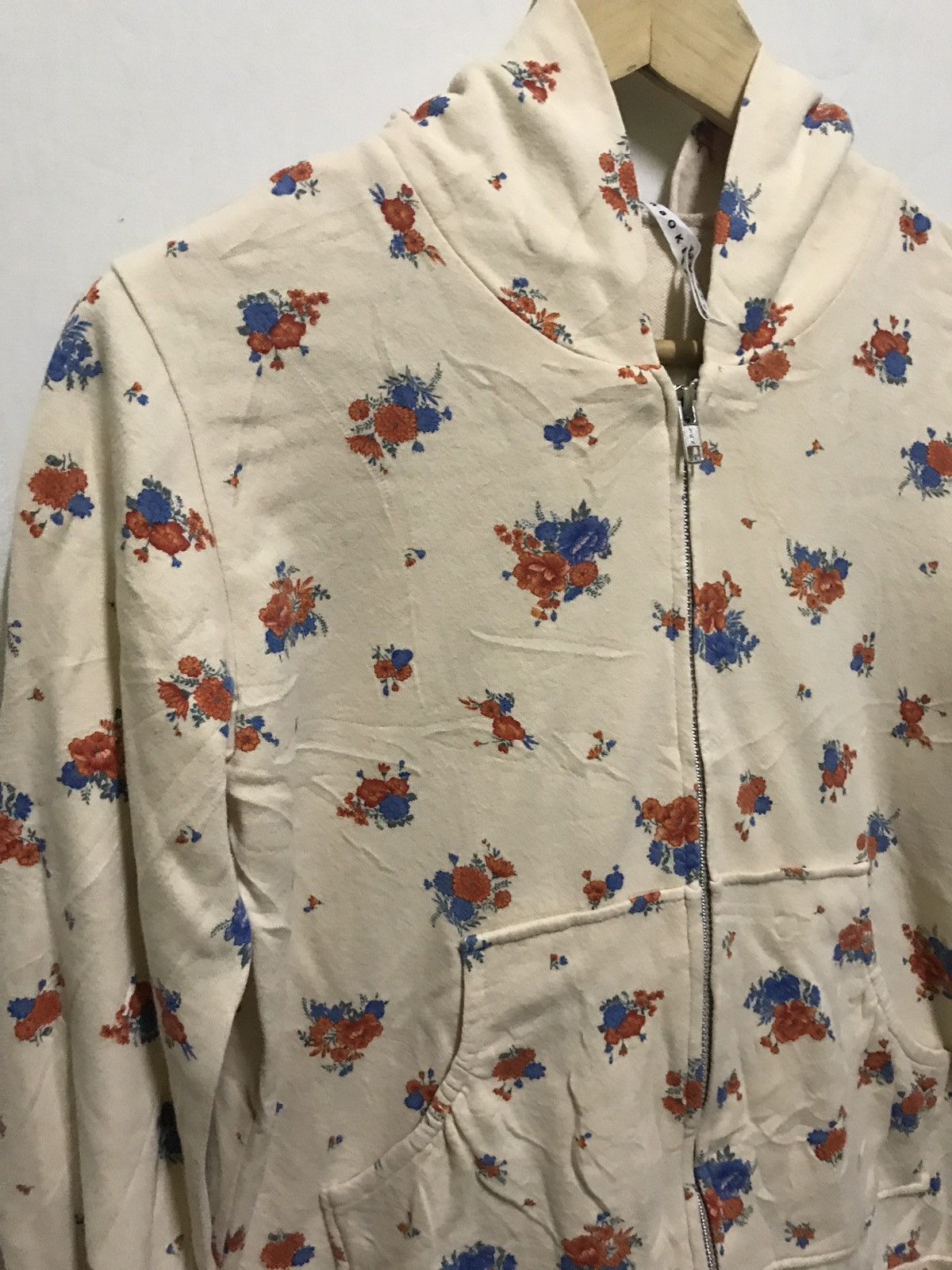 Issey Miyake SUNAO KUWAHARA SWEATER FLOWER GRAPHIC ZIPPER HOODIE Size US S / EU 44-46 / 1 - 2 Thumbnail