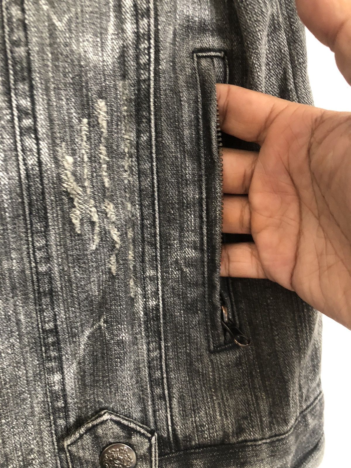 In The Attic In The Attic Distressed Denim Punk Style button up Size US M / EU 48-50 / 2 - 9 Thumbnail