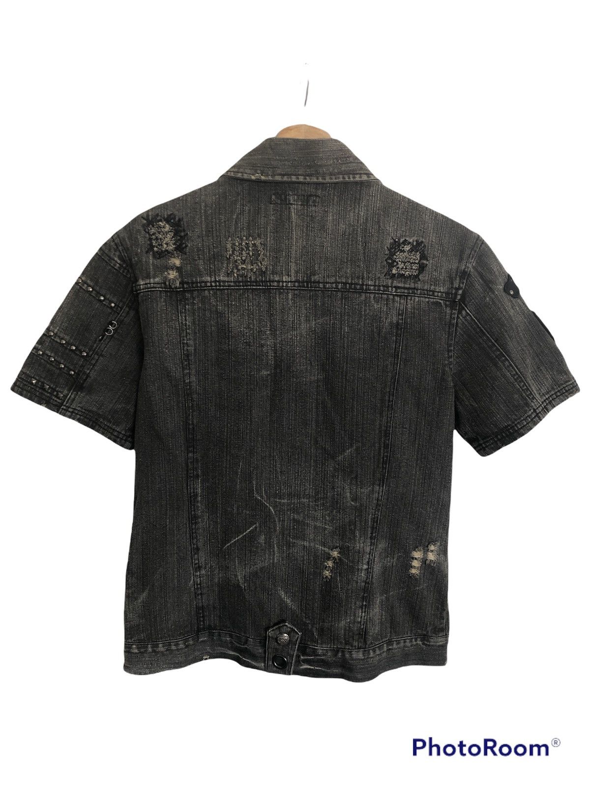 In The Attic In The Attic Distressed Denim Punk Style button up Size US M / EU 48-50 / 2 - 2 Thumbnail