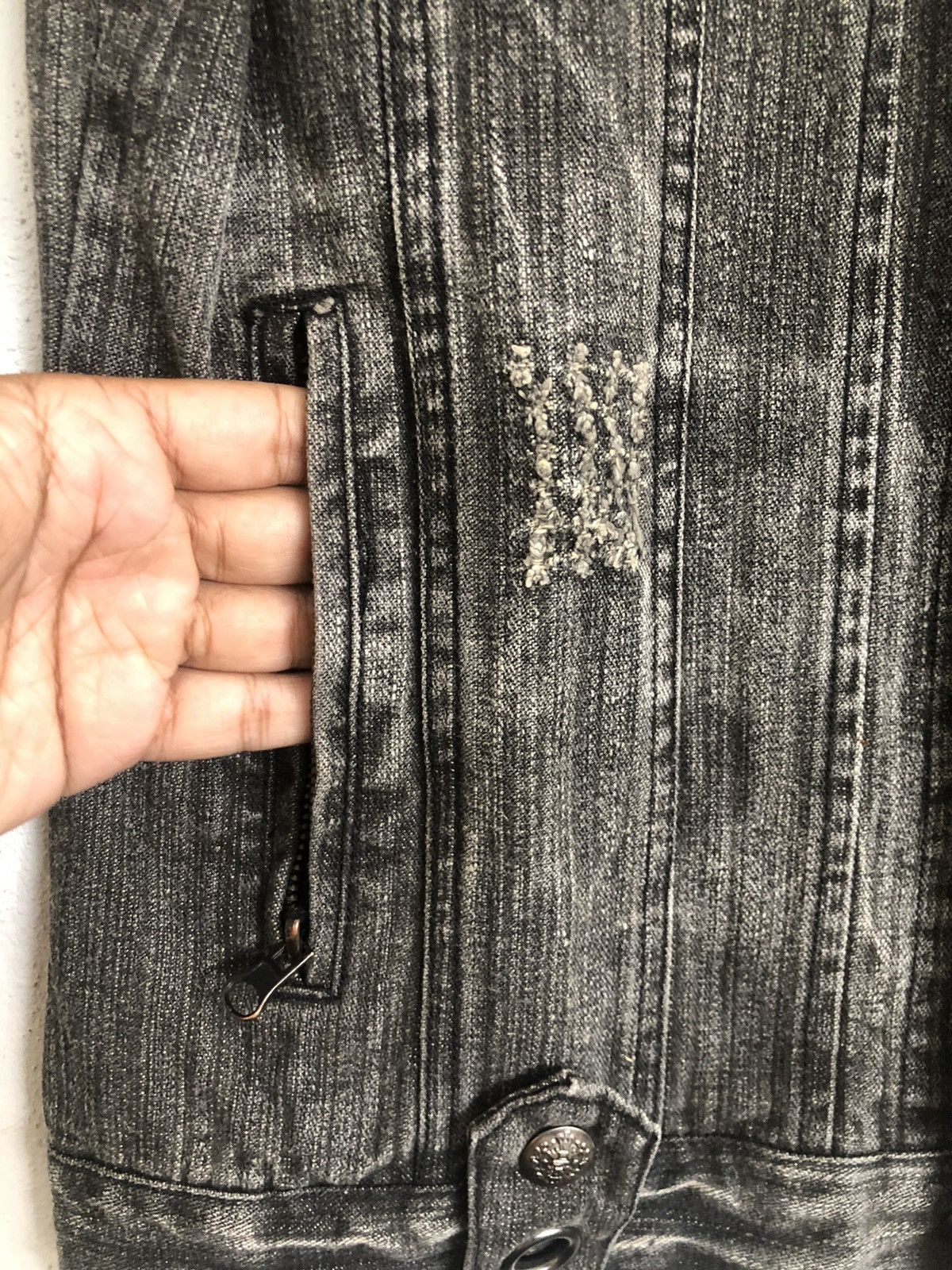 In The Attic In The Attic Distressed Denim Punk Style button up Size US M / EU 48-50 / 2 - 8 Thumbnail