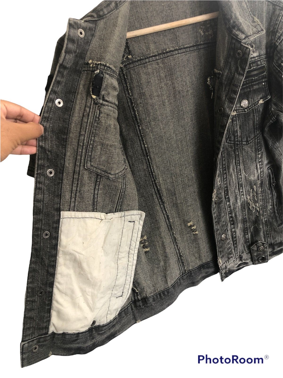 In The Attic In The Attic Distressed Denim Punk Style button up Size US M / EU 48-50 / 2 - 5 Thumbnail