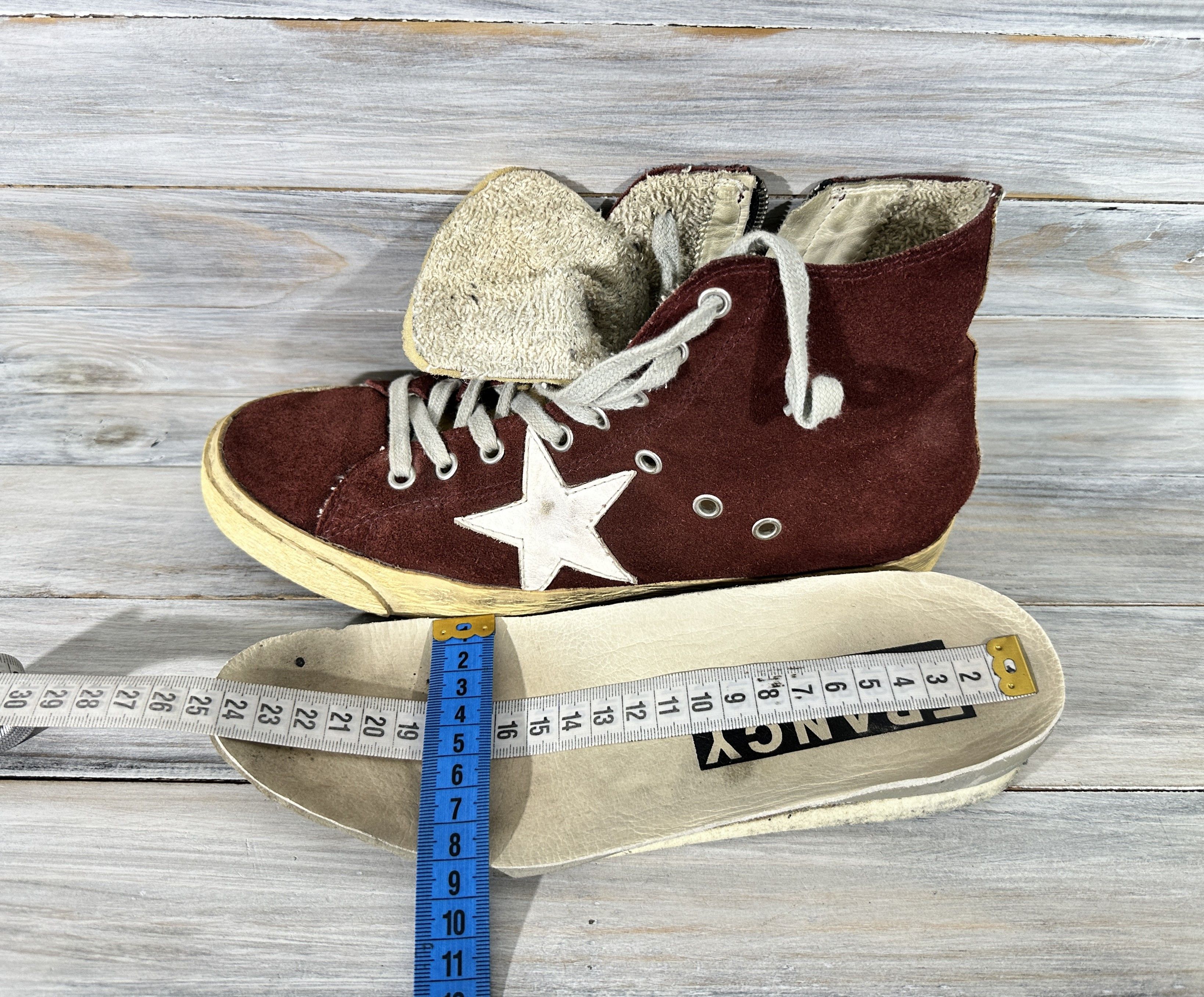 DELUXE × Golden Goose Golden Goose Deluxe Brand Francy Burgundy Sneakers Luxury Size US 8 / IT 38 - 13 Thumbnail
