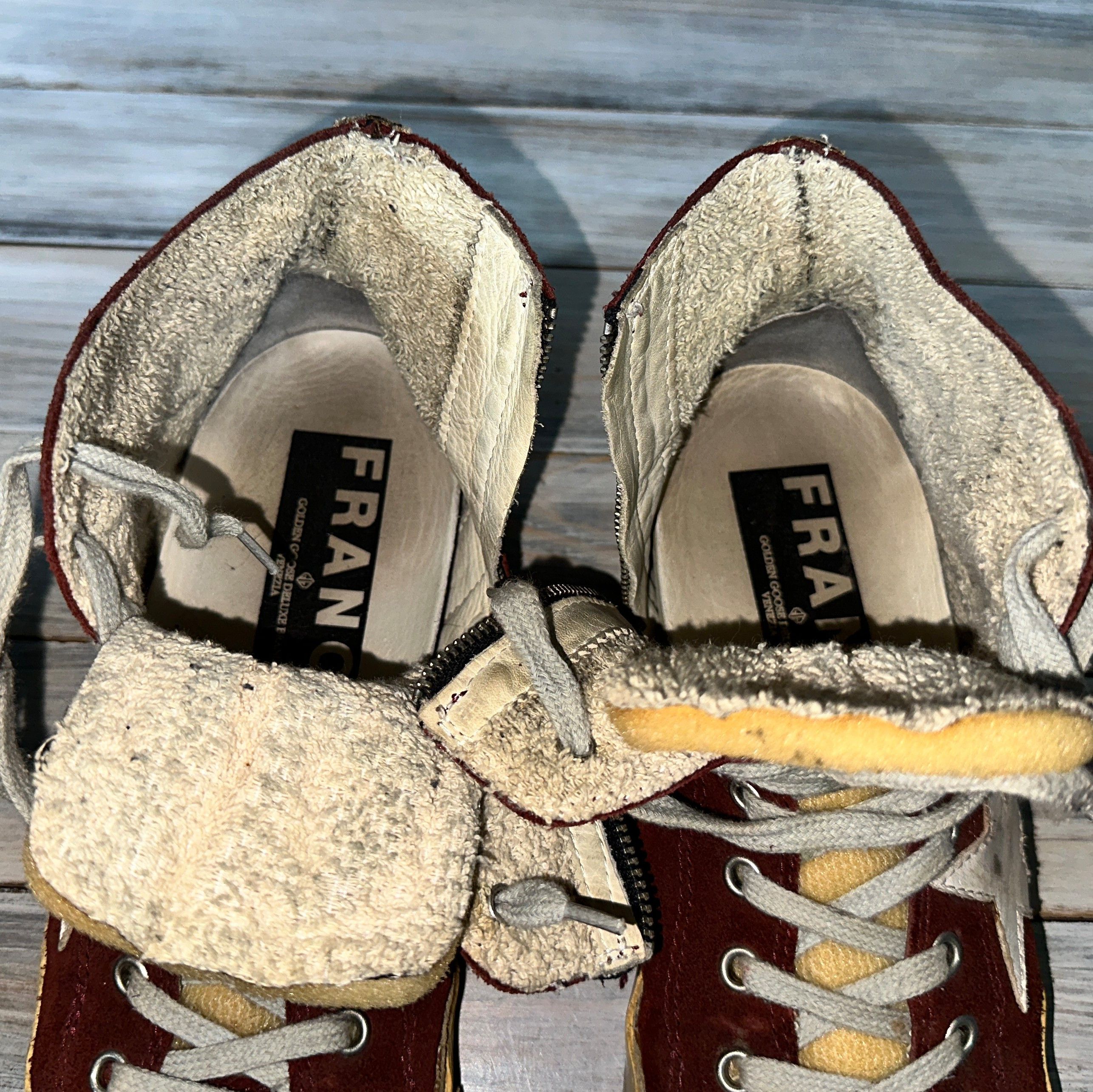 DELUXE × Golden Goose Golden Goose Deluxe Brand Francy Burgundy Sneakers Luxury Size US 8 / IT 38 - 22 Thumbnail