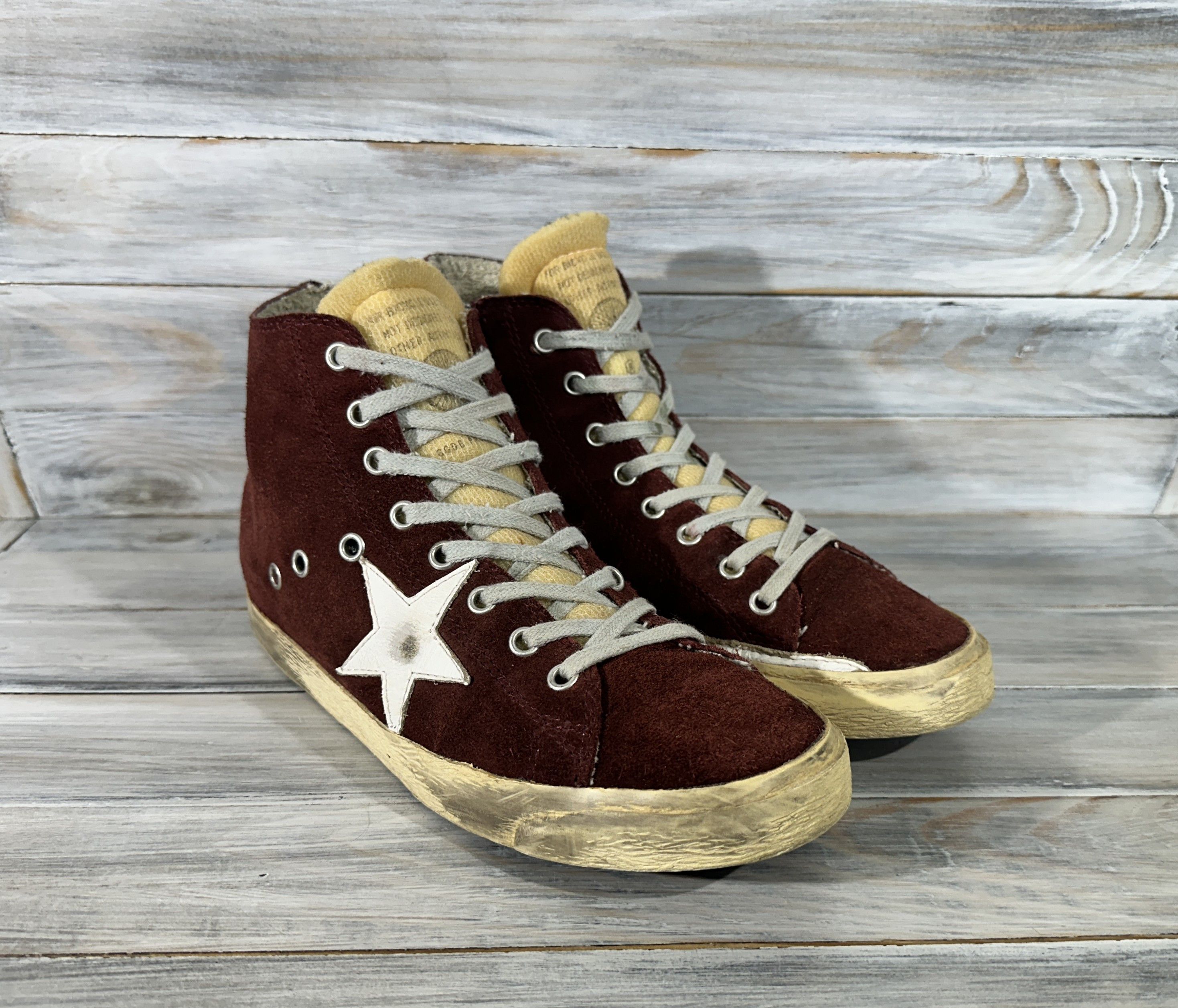 DELUXE × Golden Goose Golden Goose Deluxe Brand Francy Burgundy Sneakers Luxury Size US 8 / IT 38 - 15 Thumbnail