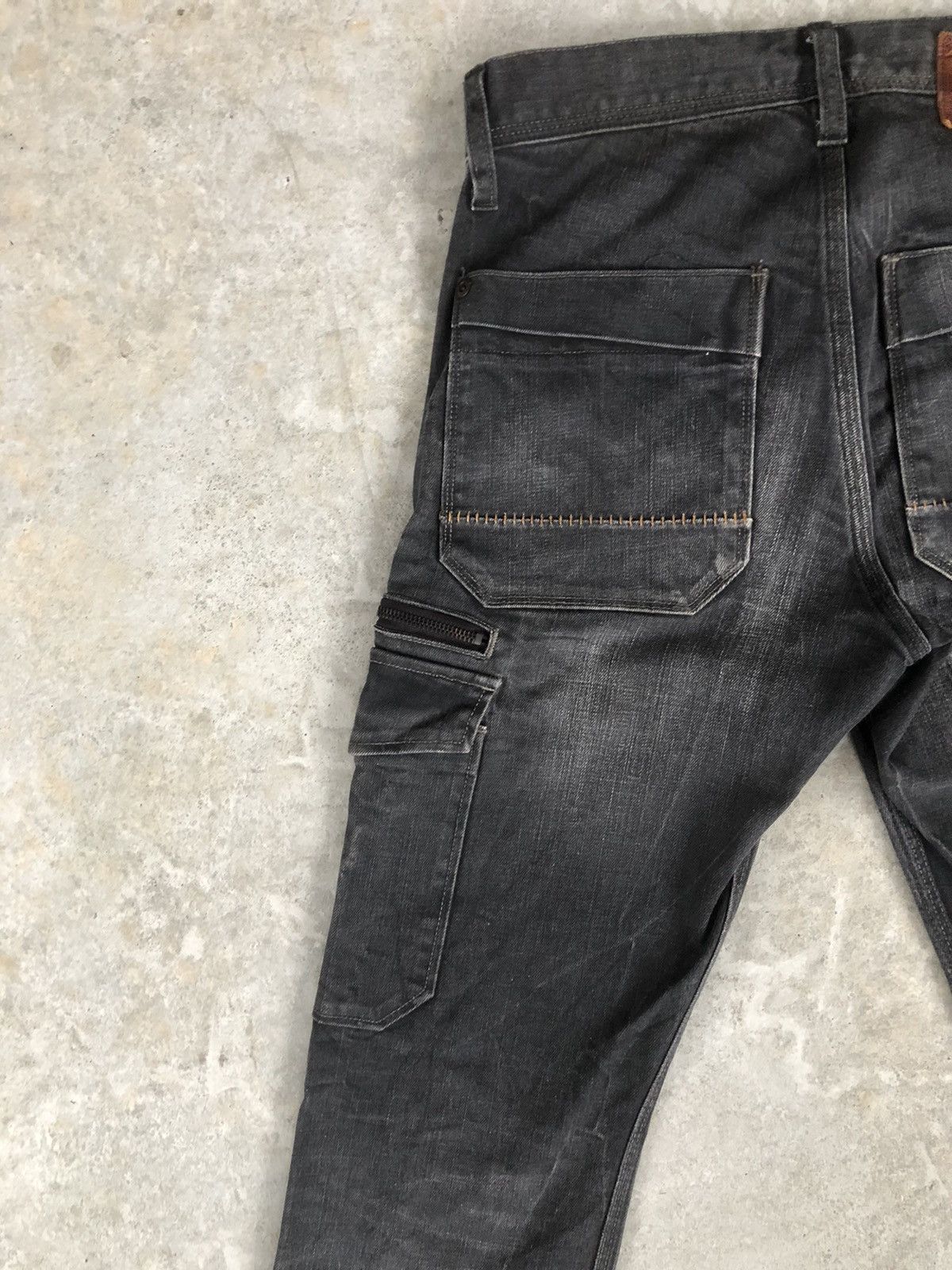 Japanese Brand Back Number Cargo Pants Tactical Multipocket Distressed Jean Size US 29 - 9 Thumbnail