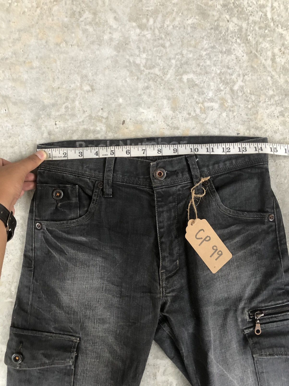 Japanese Brand Back Number Cargo Pants Tactical Multipocket Distressed Jean Size US 29 - 16 Thumbnail