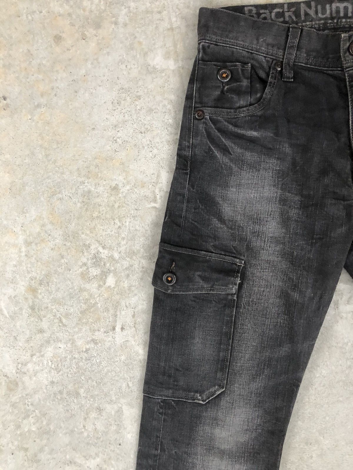 Japanese Brand Back Number Cargo Pants Tactical Multipocket Distressed Jean Size US 29 - 4 Thumbnail