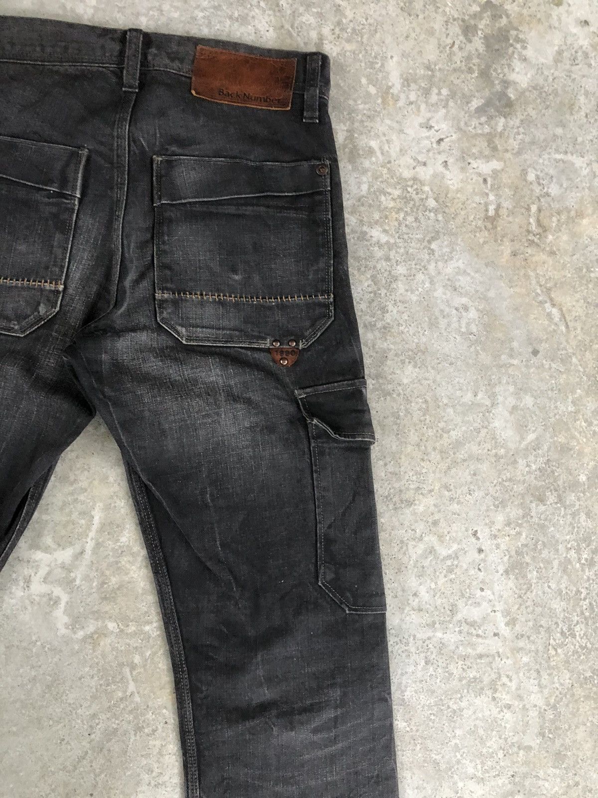 Japanese Brand Back Number Cargo Pants Tactical Multipocket Distressed Jean Size US 29 - 10 Thumbnail