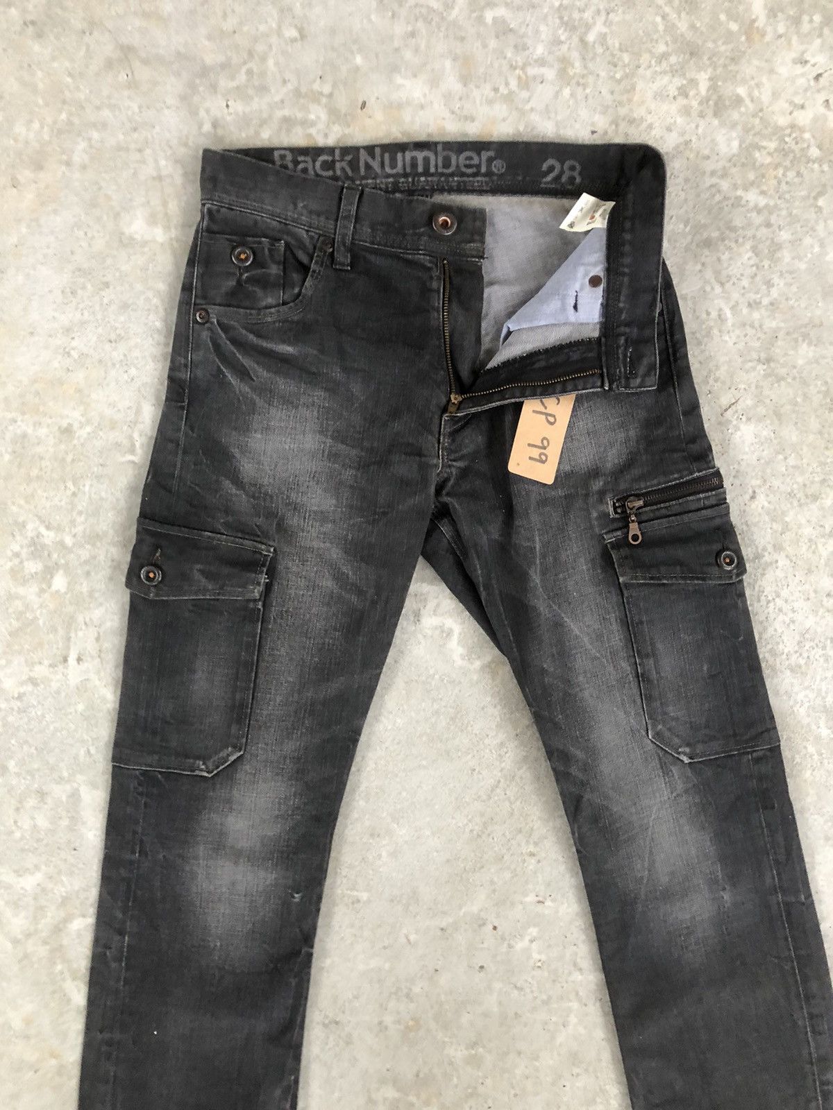 Japanese Brand Back Number Cargo Pants Tactical Multipocket Distressed Jean Size US 29 - 3 Thumbnail