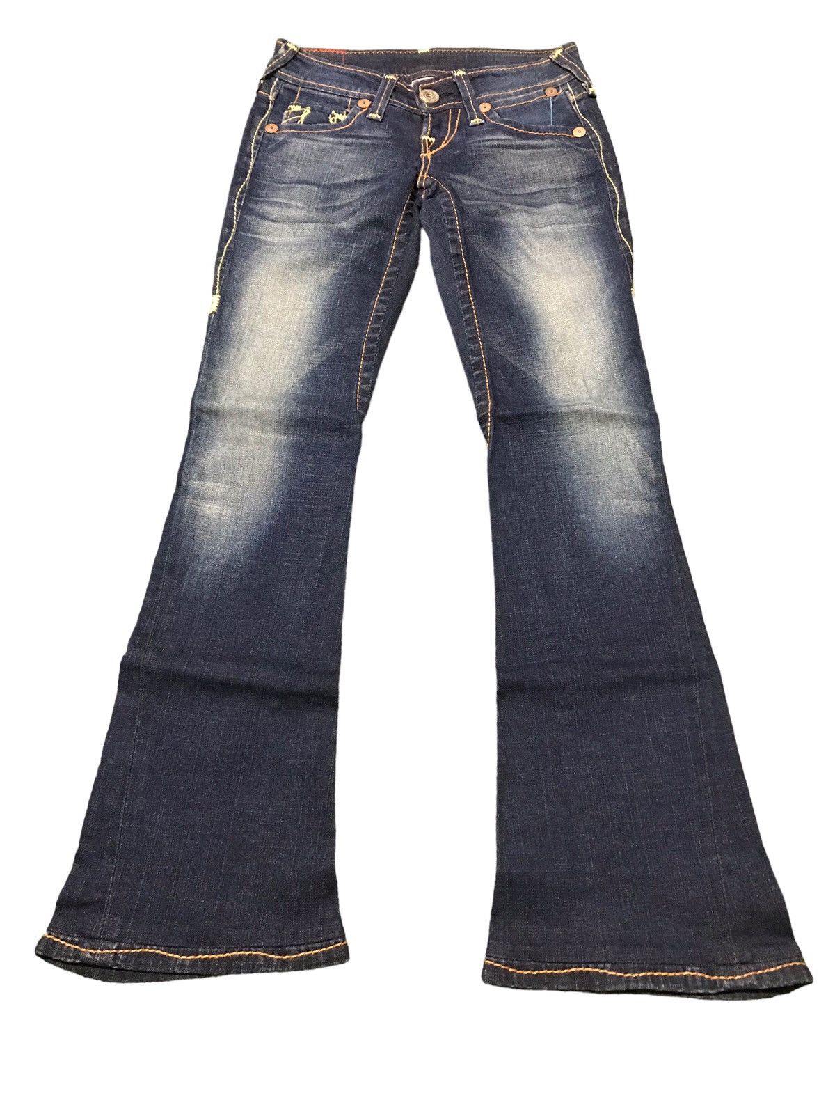 image of True Religion Bobby Big T Flared Denim Jeans in Indigo, Men's (Size 29)