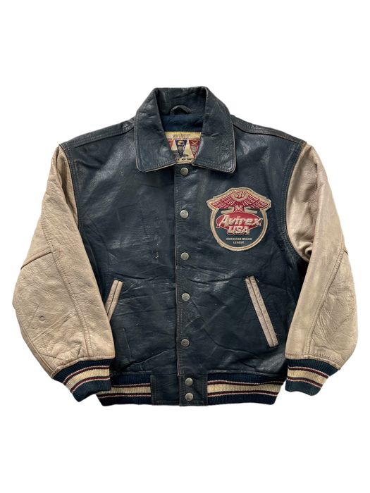 Vintage Avirex Leather Varsity Jacket