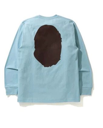Bape Bape Big Ape Head Longsleeve Tee Blue M Size US M / EU 48-50 / 2 - 2 Thumbnail