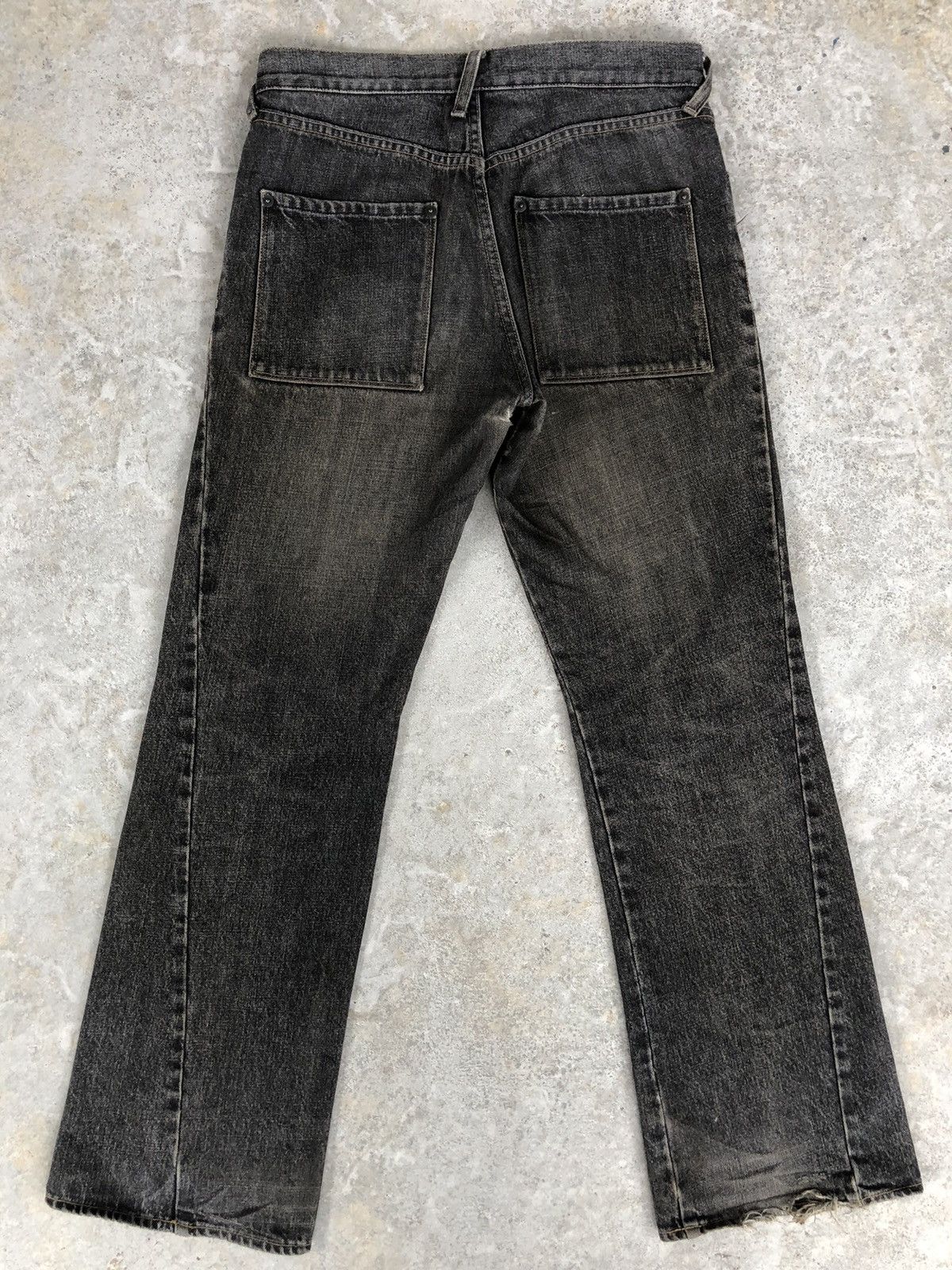 If Six Was Nine Japanese Uniqlo Flared Jeans Distressed Jeans Size US 31 - 2 Thumbnail