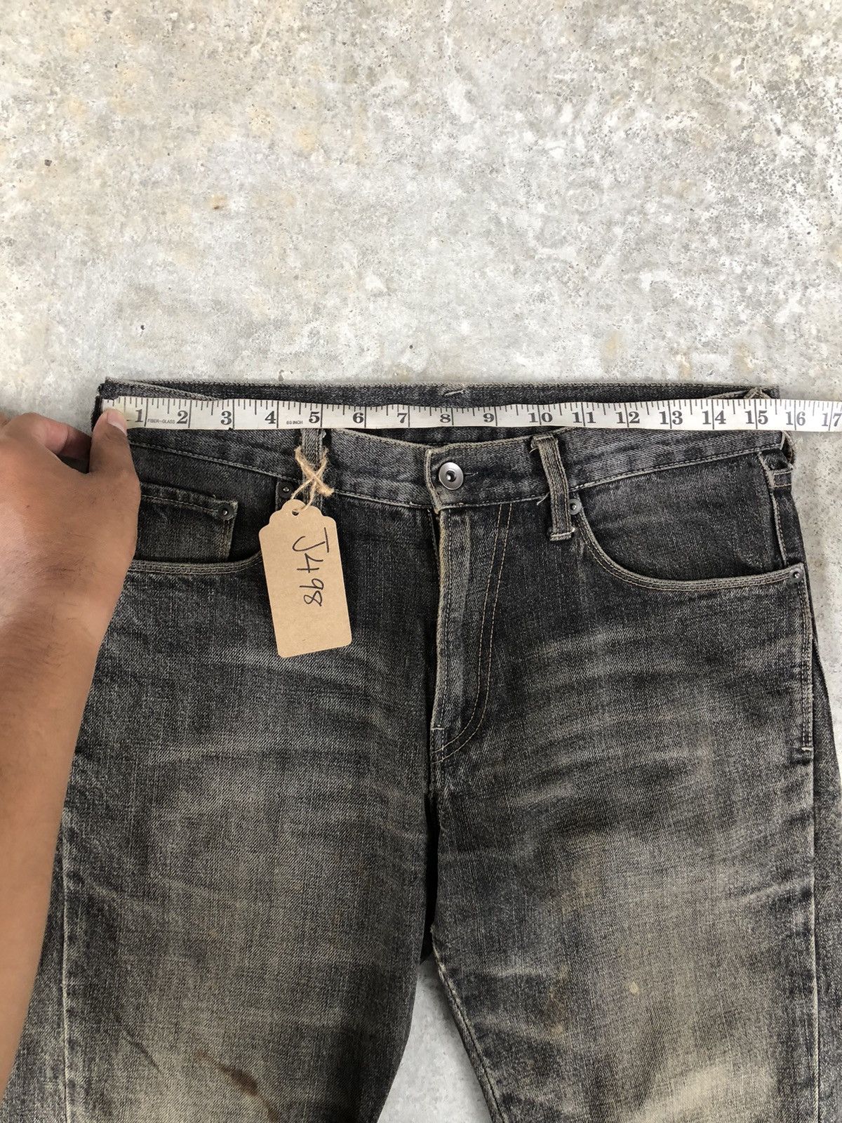 If Six Was Nine Japanese Uniqlo Flared Jeans Distressed Jeans Size US 31 - 17 Thumbnail