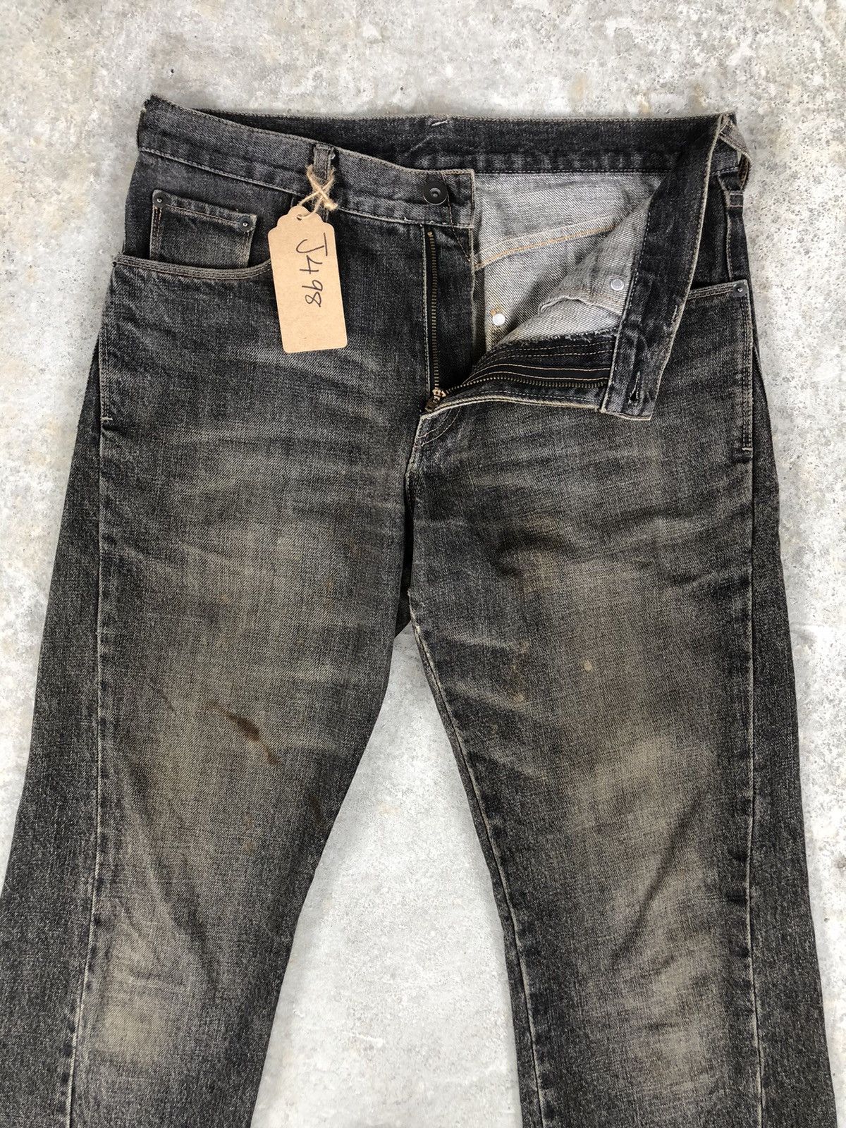 If Six Was Nine Japanese Uniqlo Flared Jeans Distressed Jeans Size US 31 - 3 Thumbnail